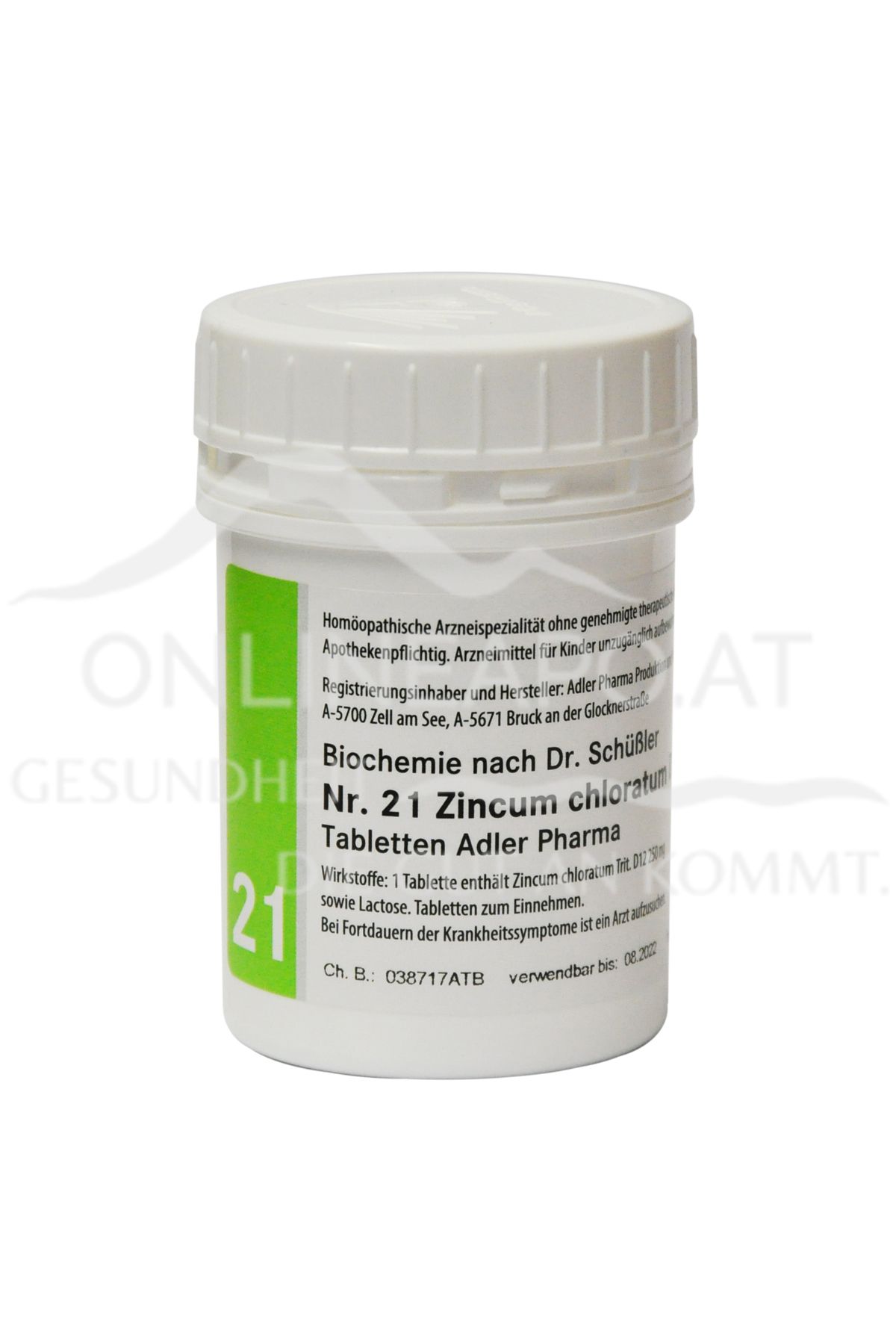 Schüßler Salz Adler Nr. 21 Zincum chloratum D12 Tabletten