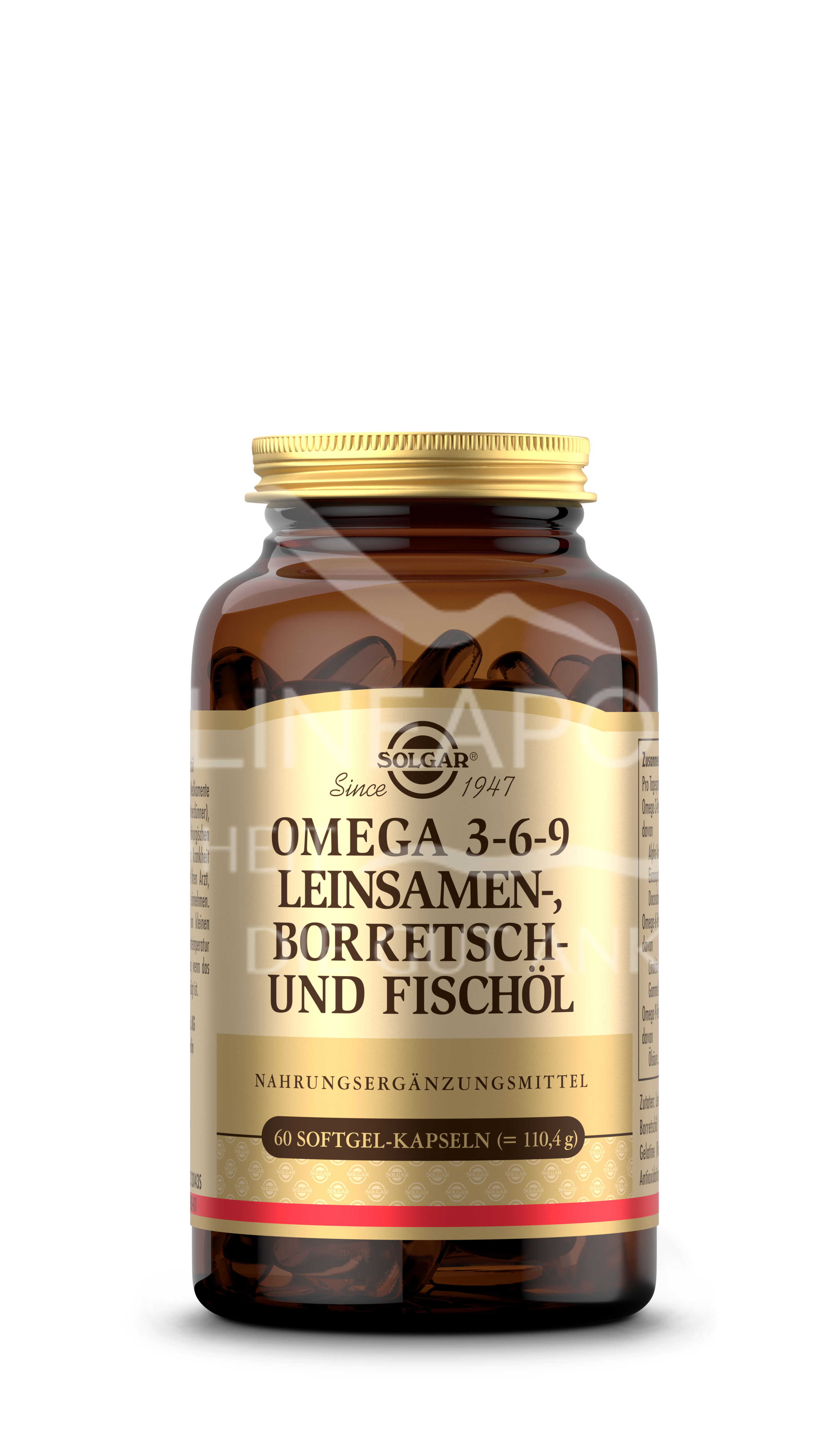 Solgar® Omega 3-6-9 Leinsamen-, Borretsch und Fischöl Softgel-Kapseln