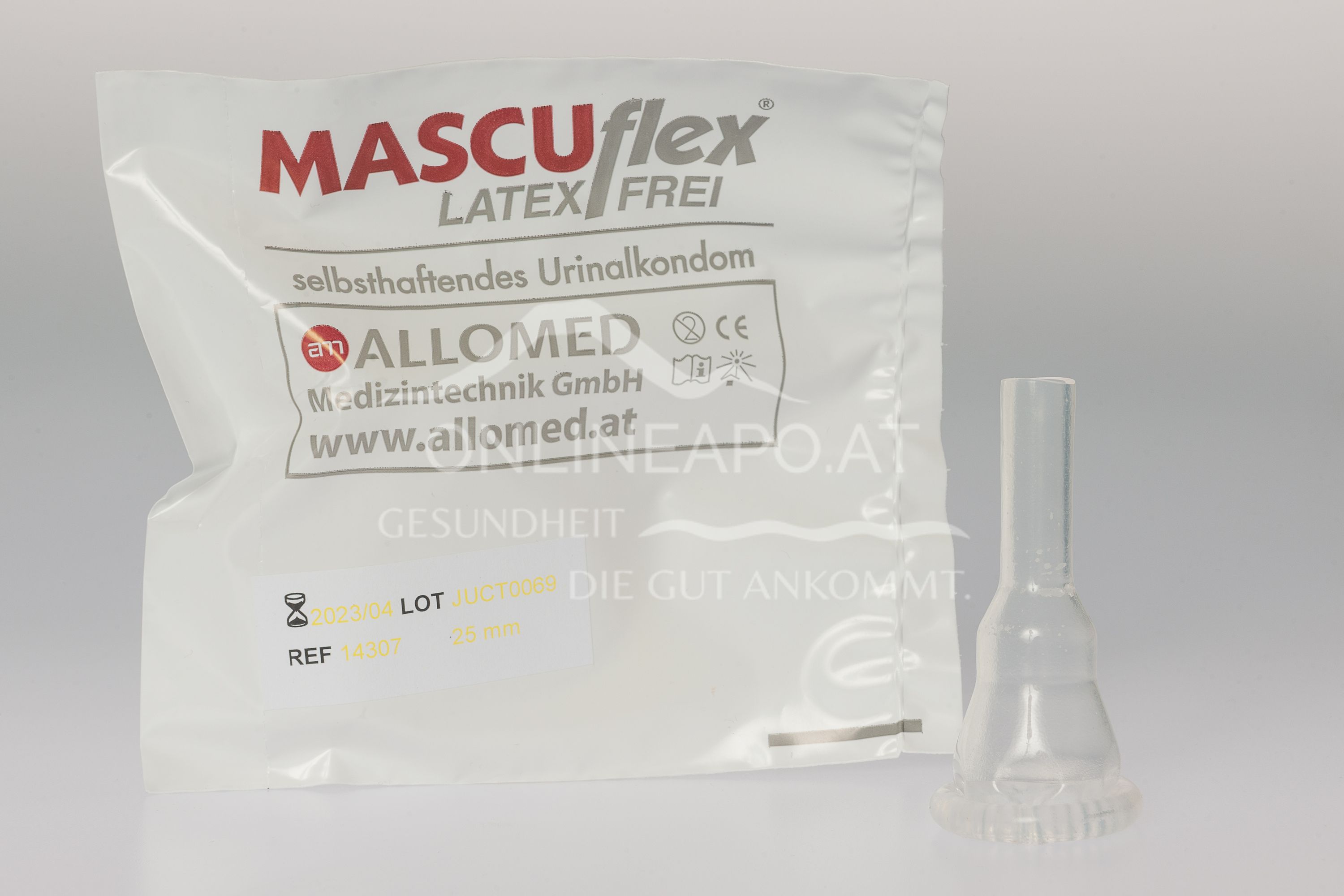MASCUflex Latexfrei Urinal Kondom klein 25 mm