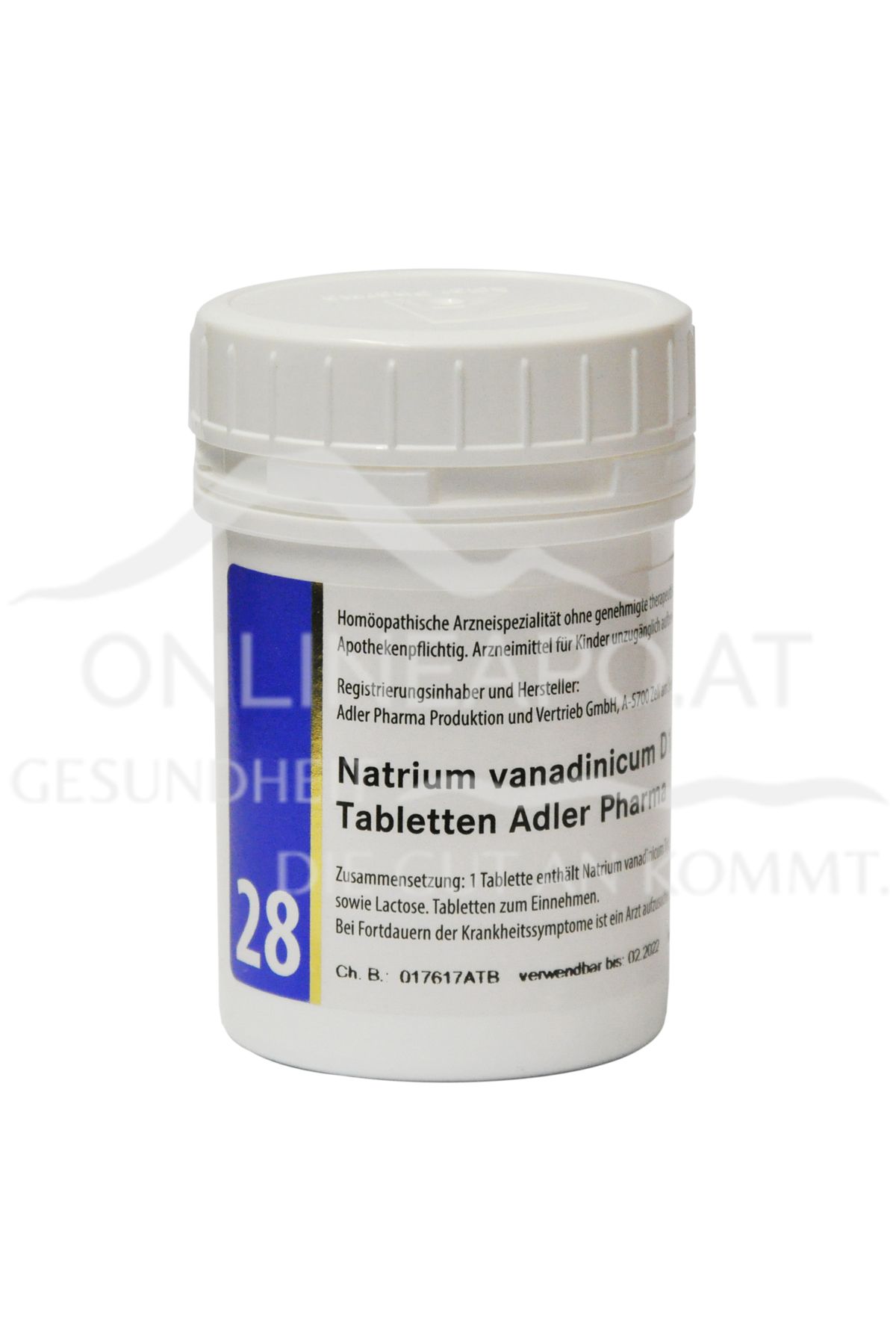 Schüßler Salz Adler Nr. 28 Natrium vanadinicum D12 Tabletten