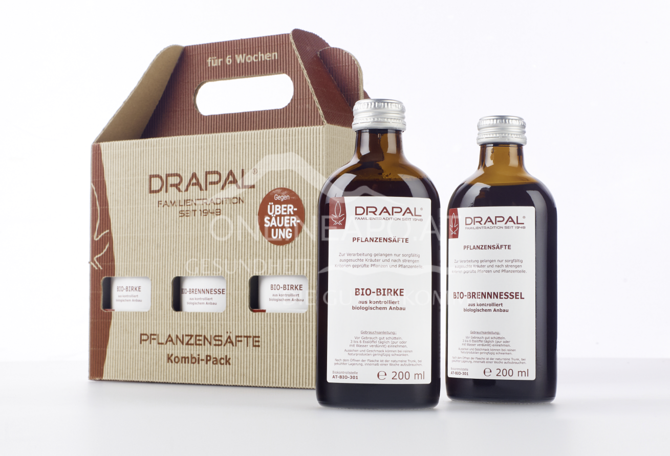 DRAPAL® Pflanzensäfte Kombi-Pack - Gegen Übersäuerung 6 x 200 ml