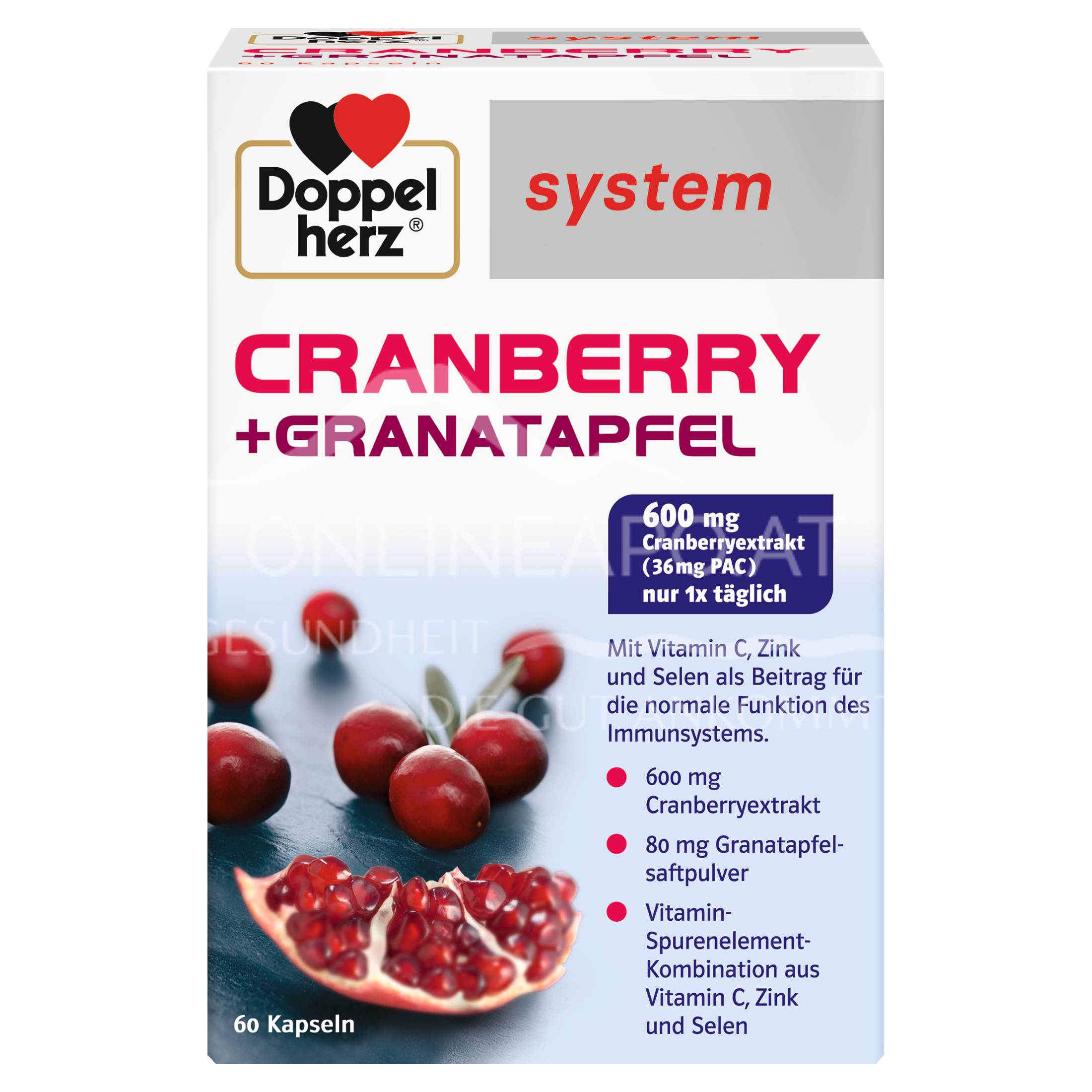 Doppelherz system Cranberry + Granatapfel Kapseln
