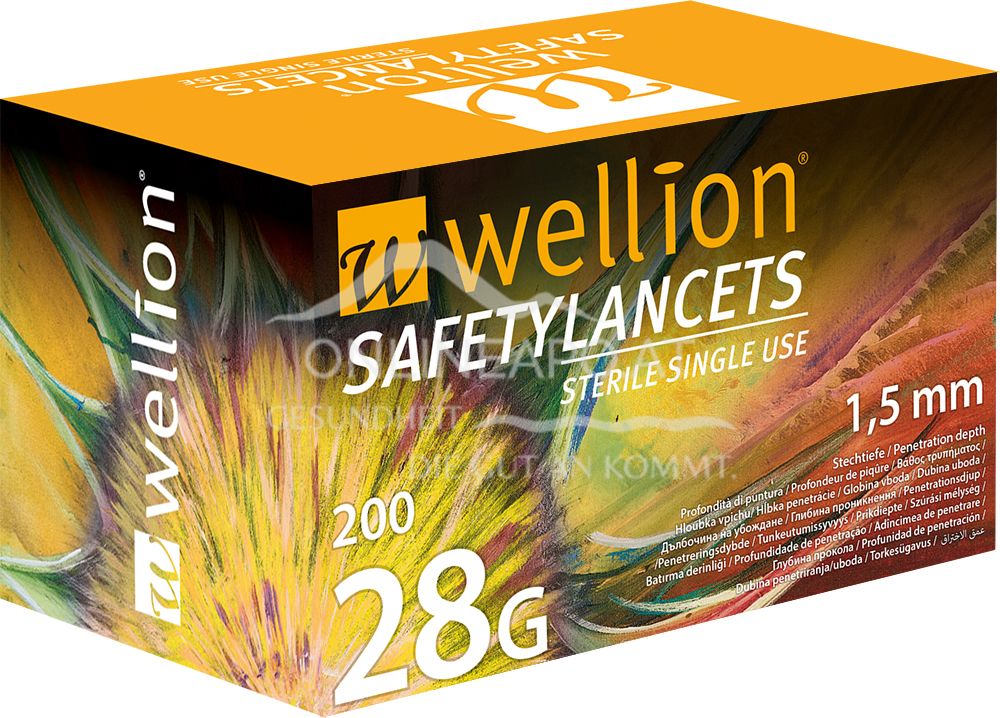 Wellion® SafetyLancets - 28G Einmalsicherheitslanzetten