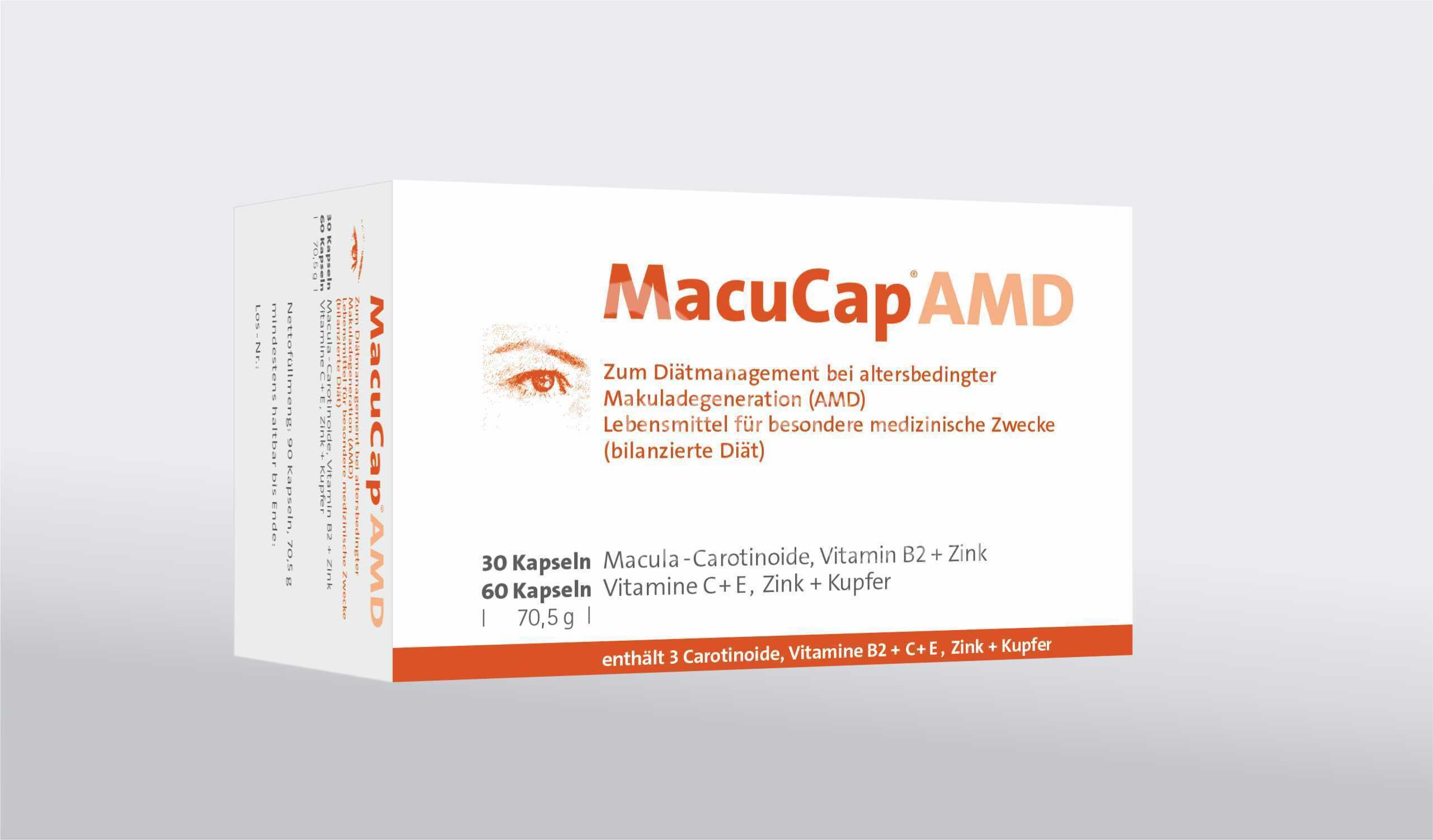 MacuCap® AMD Kapseln (30 rotbraune + 60 schwarzbraune Kapseln)
