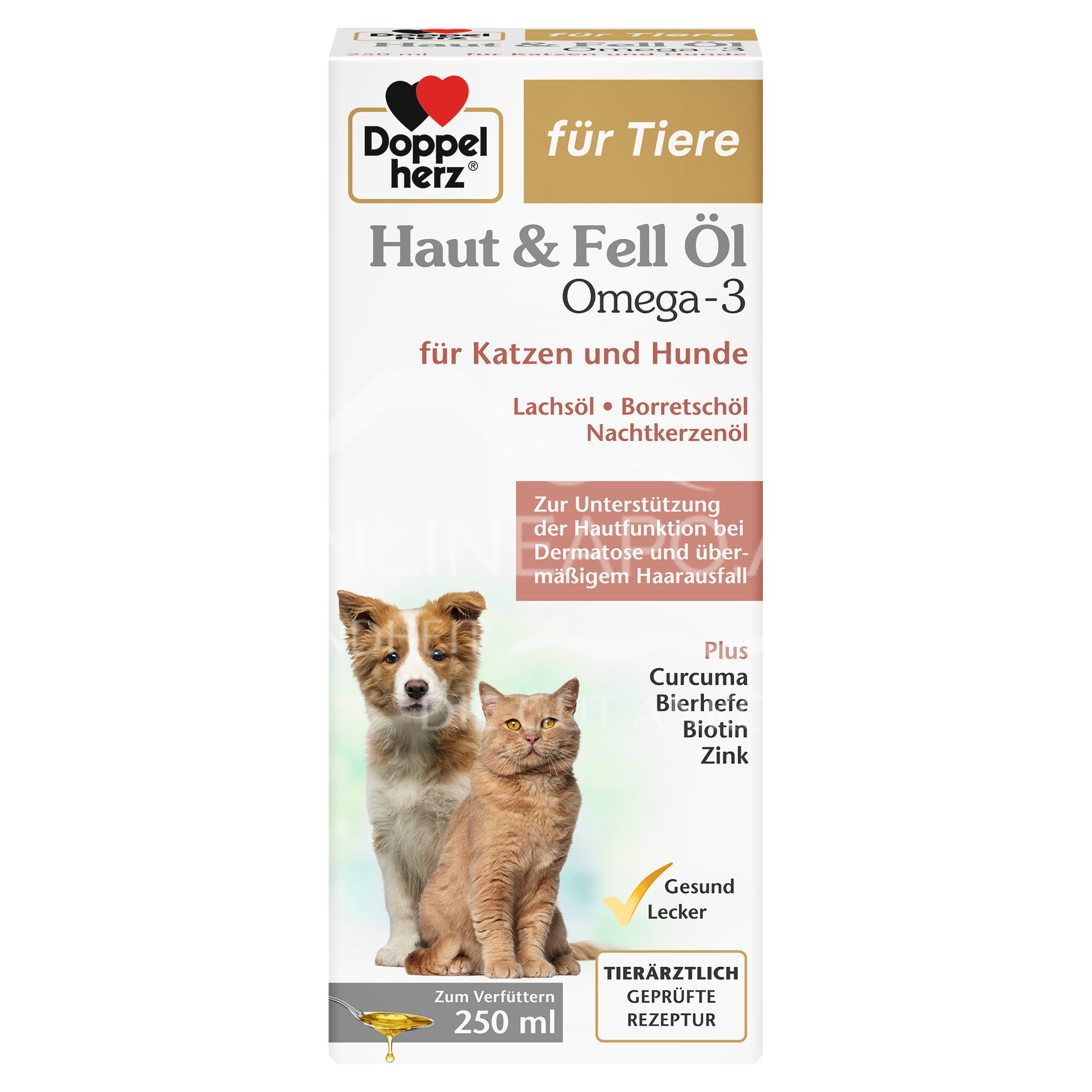 Doppelherz für Tiere Haut & Fell Öl Omega-3 für Katzen und Hunde