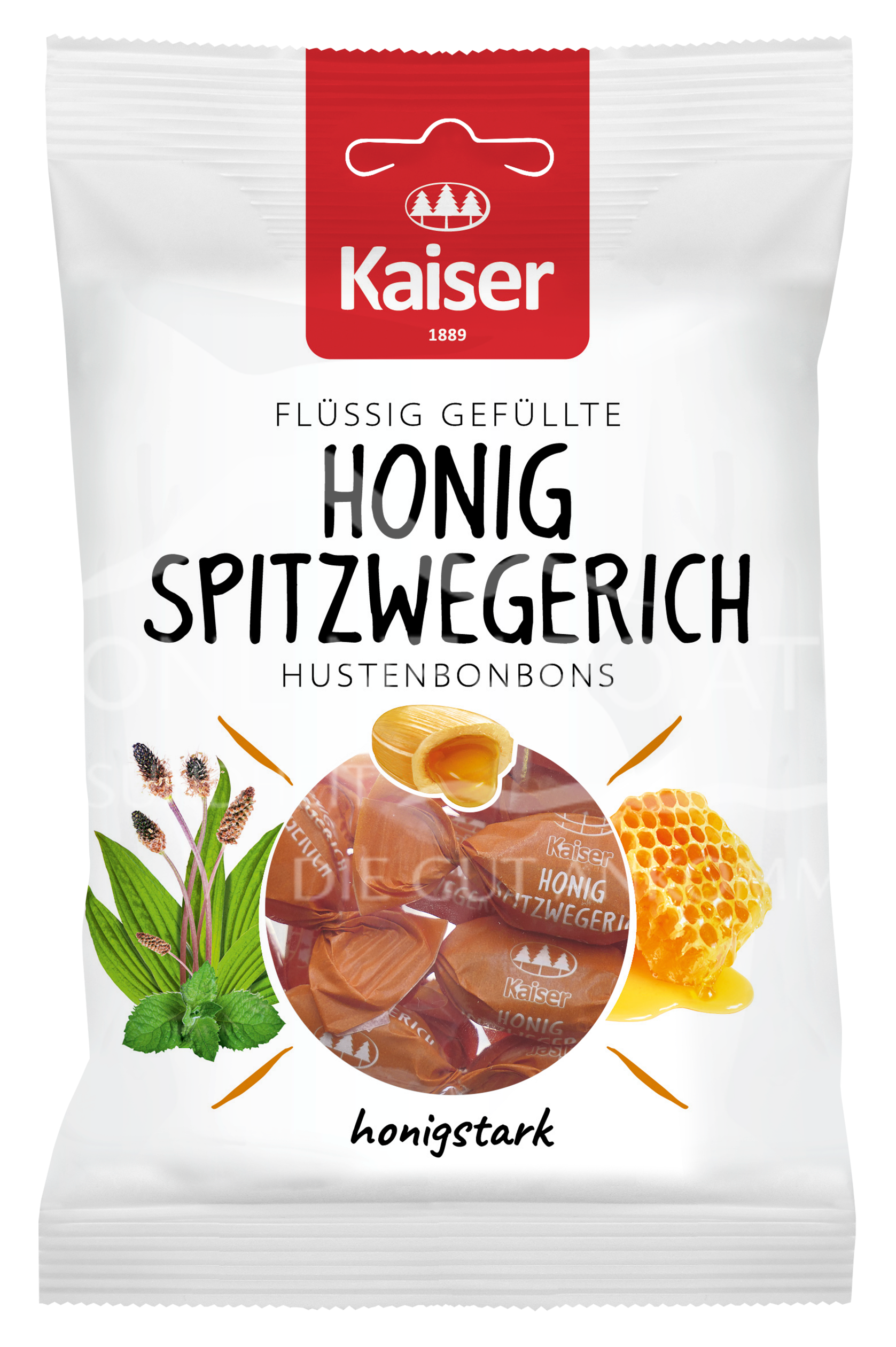 Kaiser Honig Spitzwegerich Hustenbonbons flüssig gefüllt mit Honig