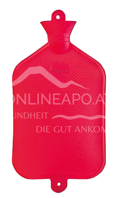 Sänger 2,0 Liter Wärmflasche, rot, 40 x 20 cm