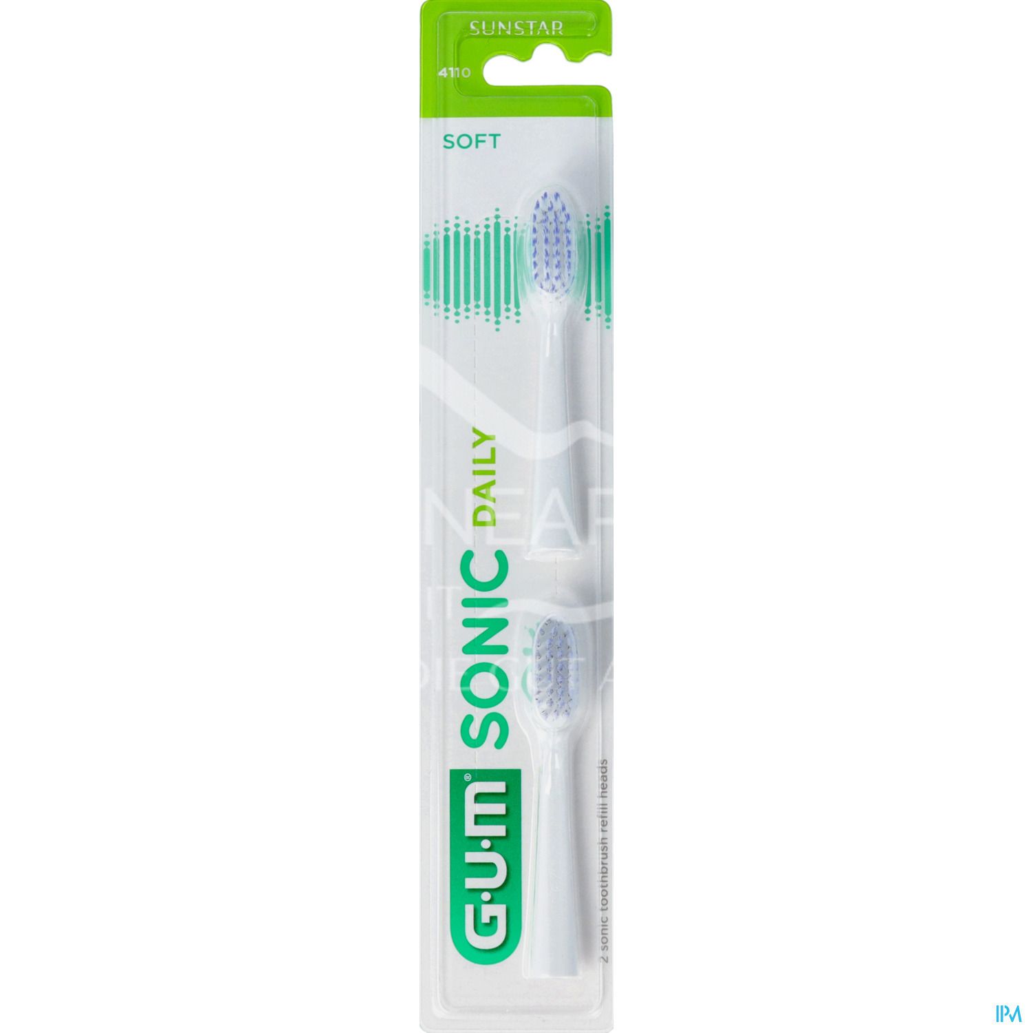 GUM® SONIC Daily Schallzahnbürste (soft) weiß Ersatzbürsten