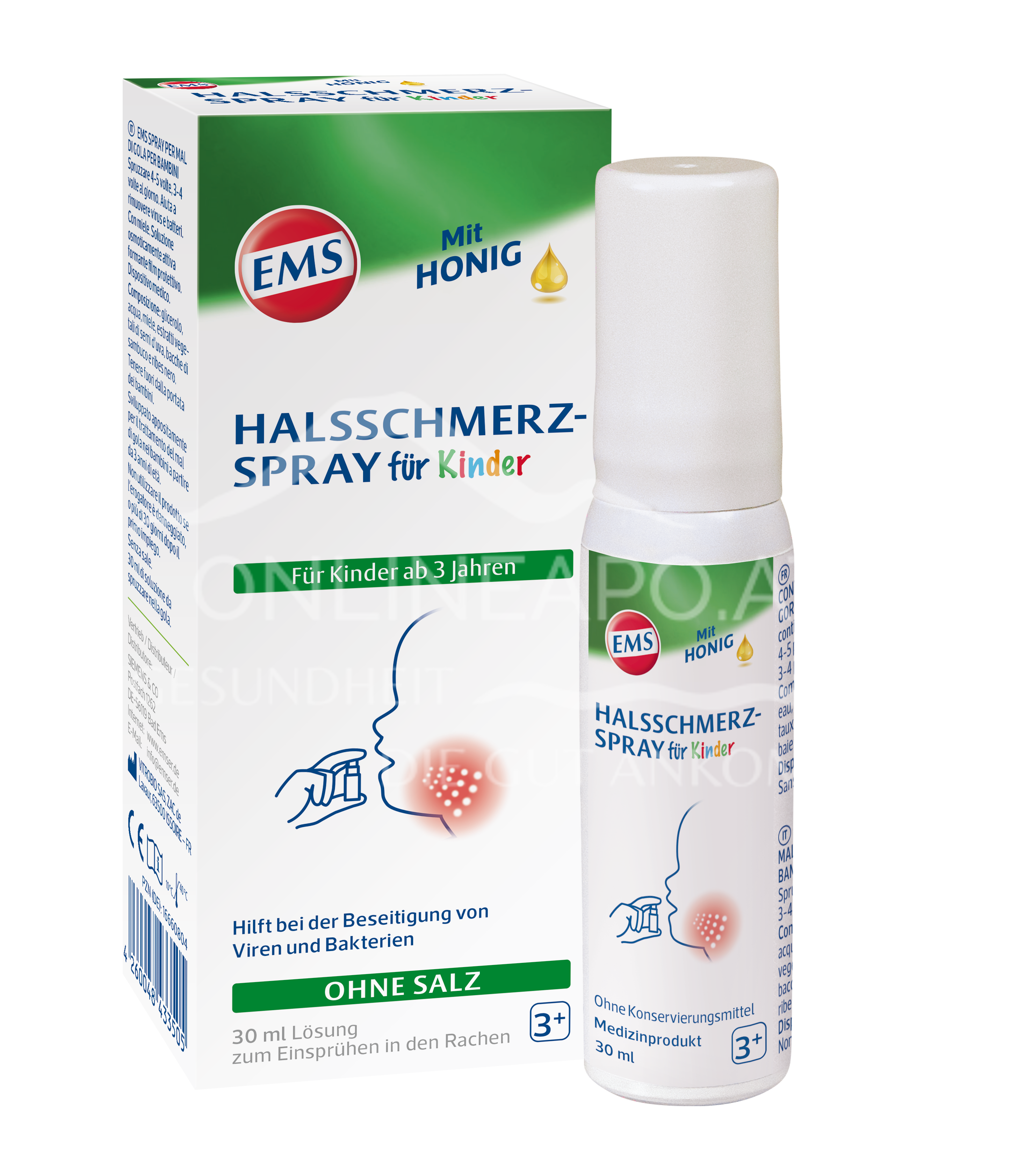 EMS Halsschmerz-Spray für Kinder mit Honig