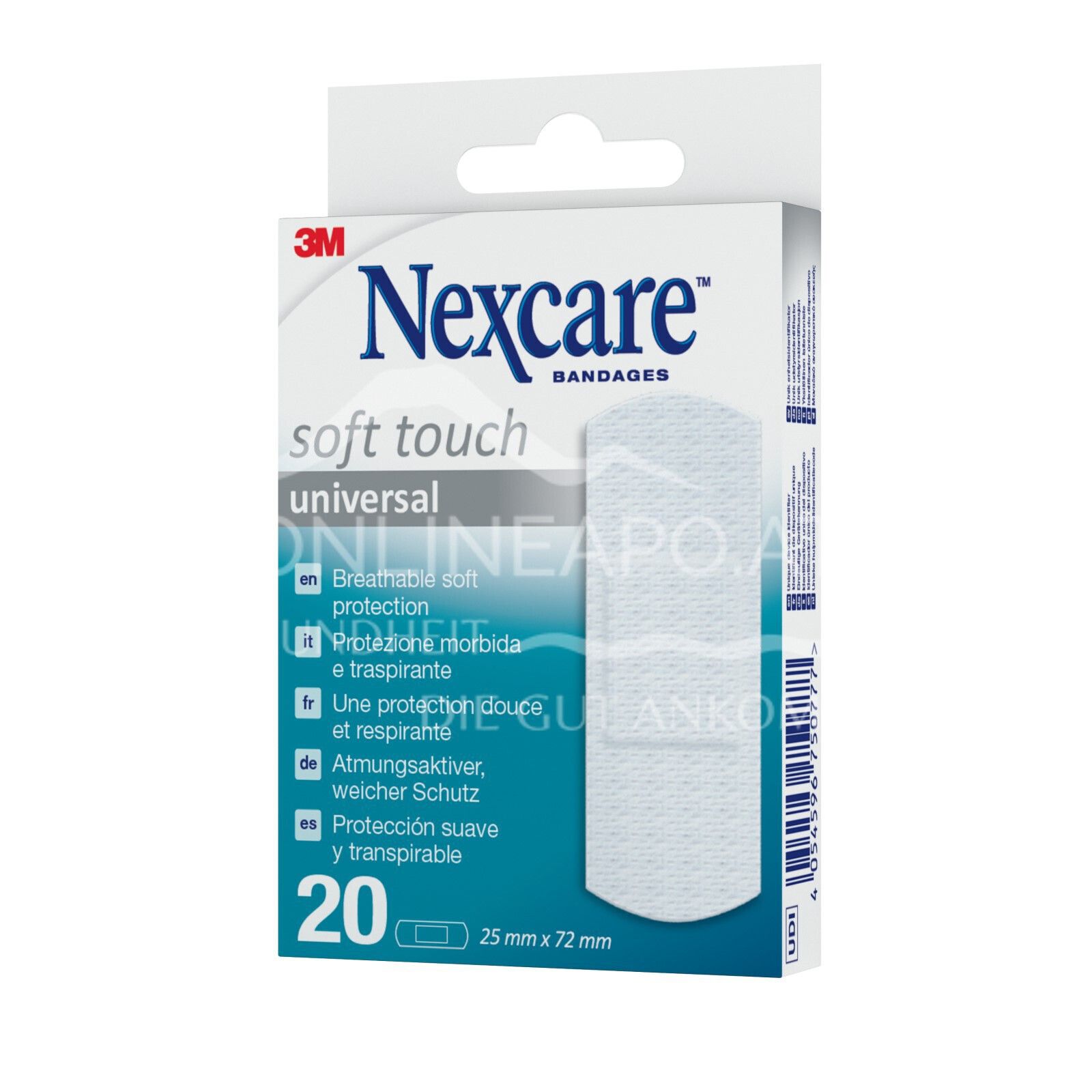 3M Nexcare™ Soft Touch Universal Pflaster, 25 x 72 mm