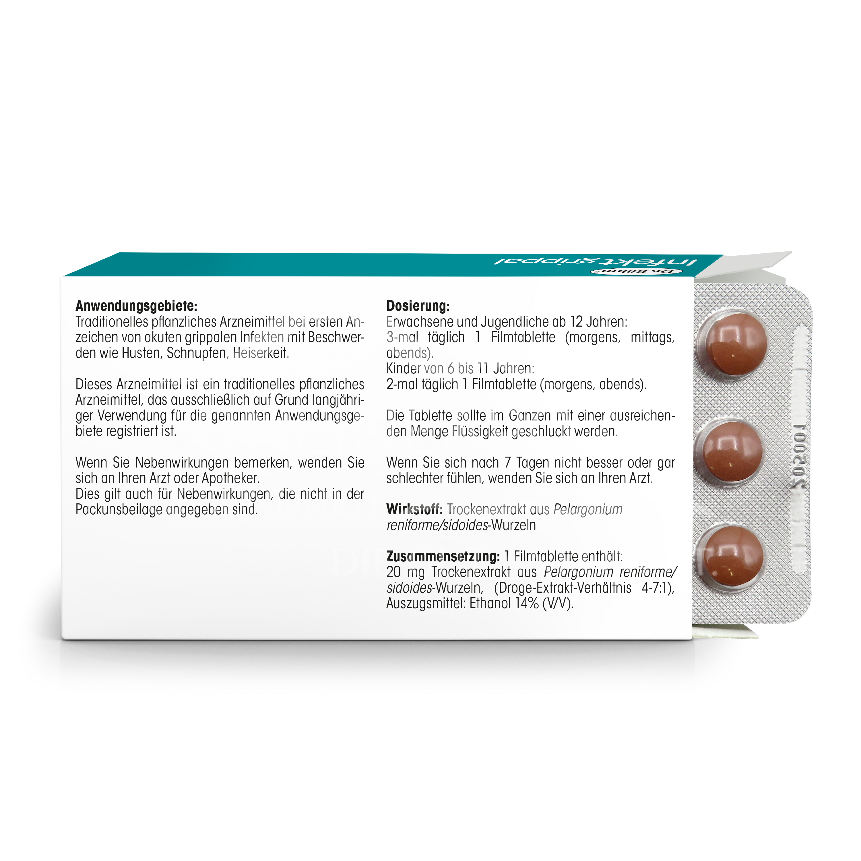 Dr. Böhm® Infekt grippal Pelargonium 20 mg Filmtabletten