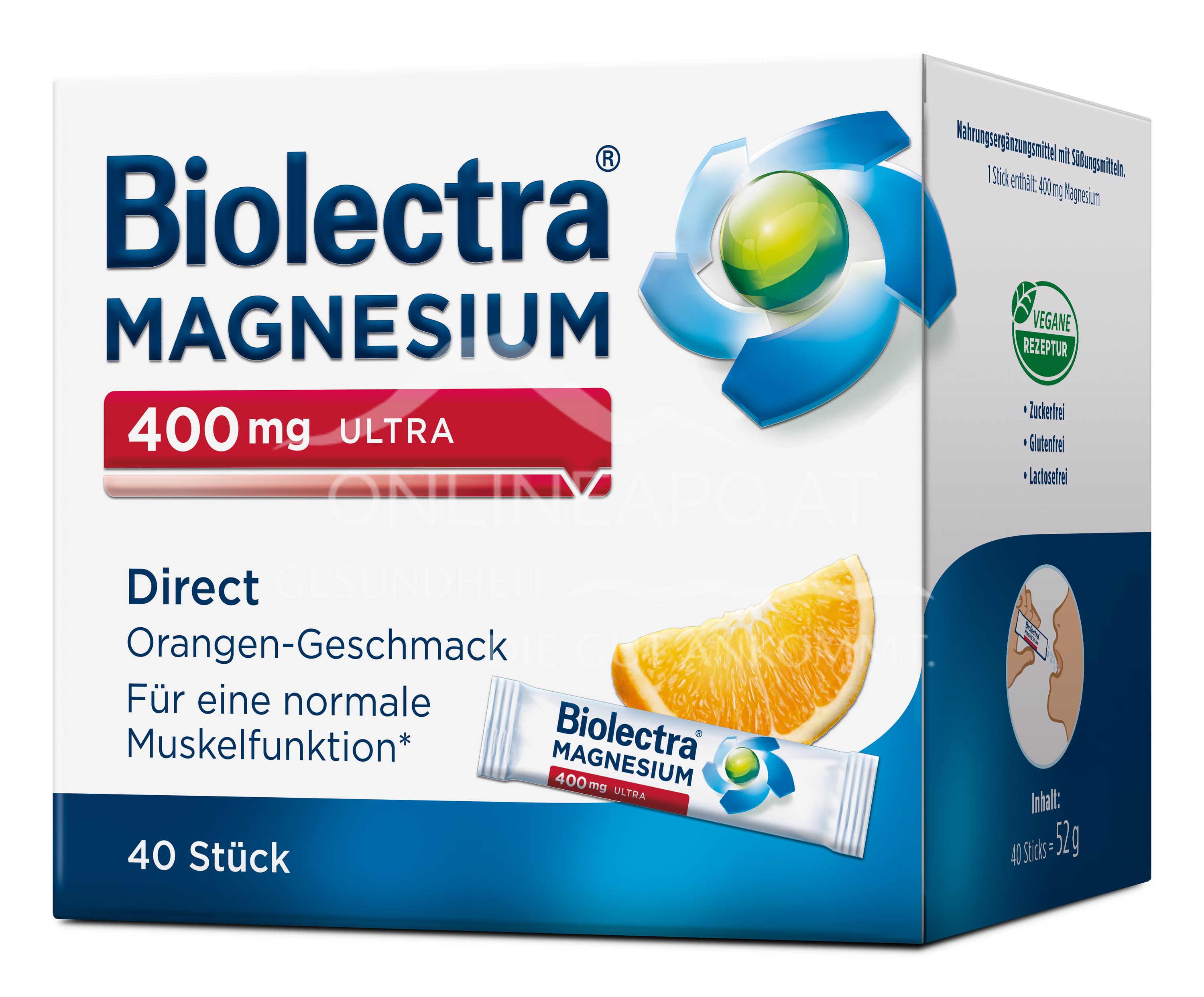 Biolectra® Magnesium 400 mg ultra Direct Orange