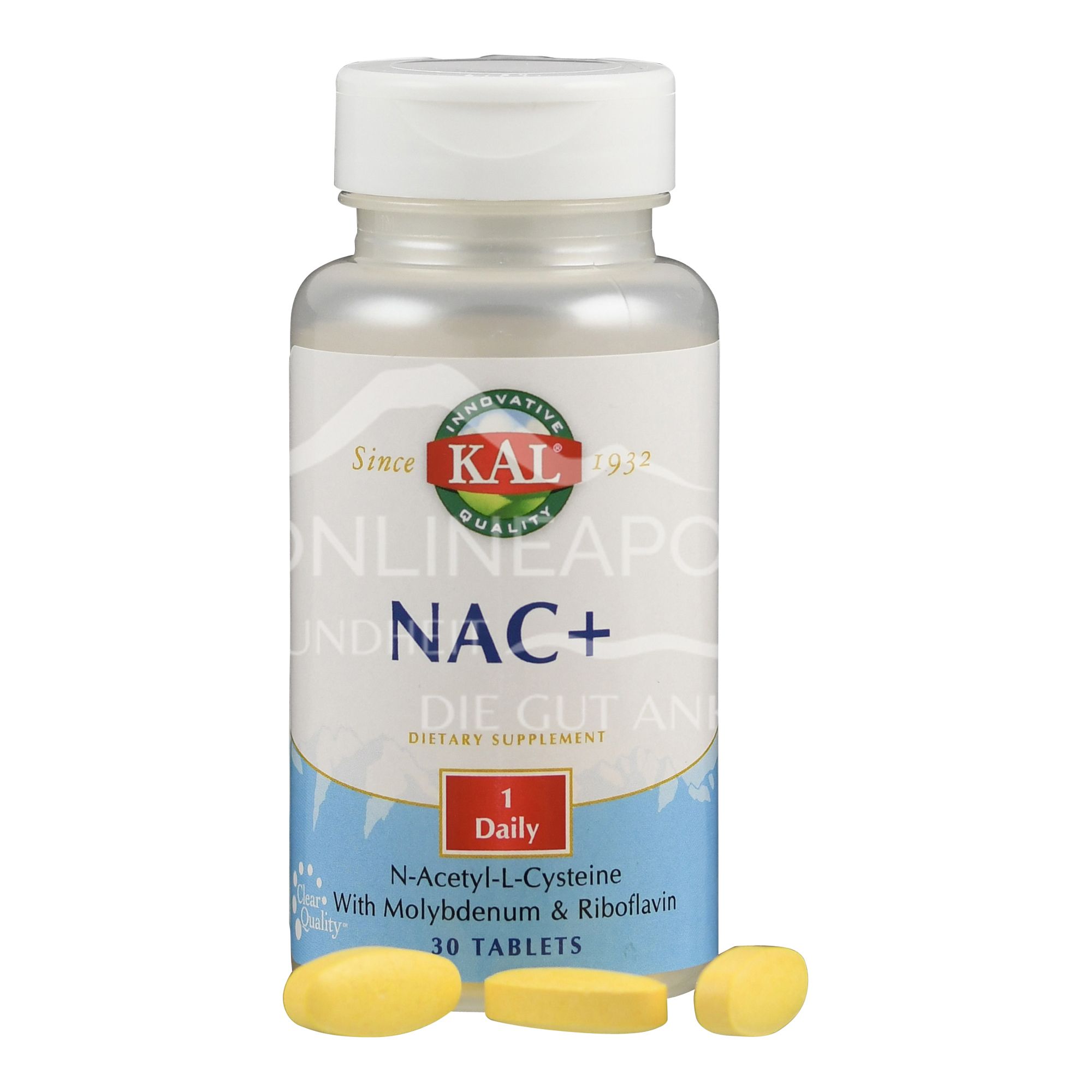 Supplementa KAL NAC+ (N-Acetyl- Cystein) + Molybdän + B2 Tabletten