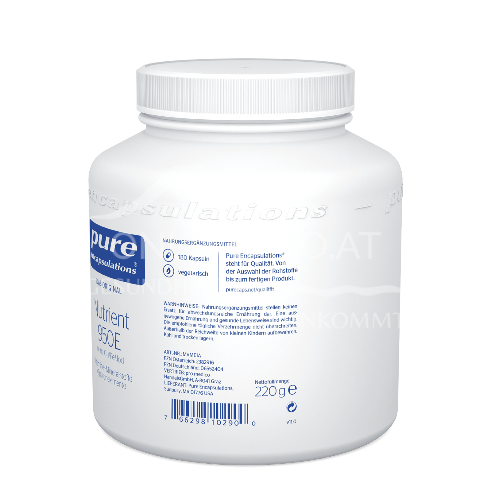 pure encapsulations® Nutrient 950E ohne Cu/Fe/Jod