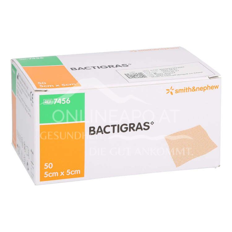 BACTIGRAS Antiseptische Salbenkompresse, steril, 5 x 5 cm
