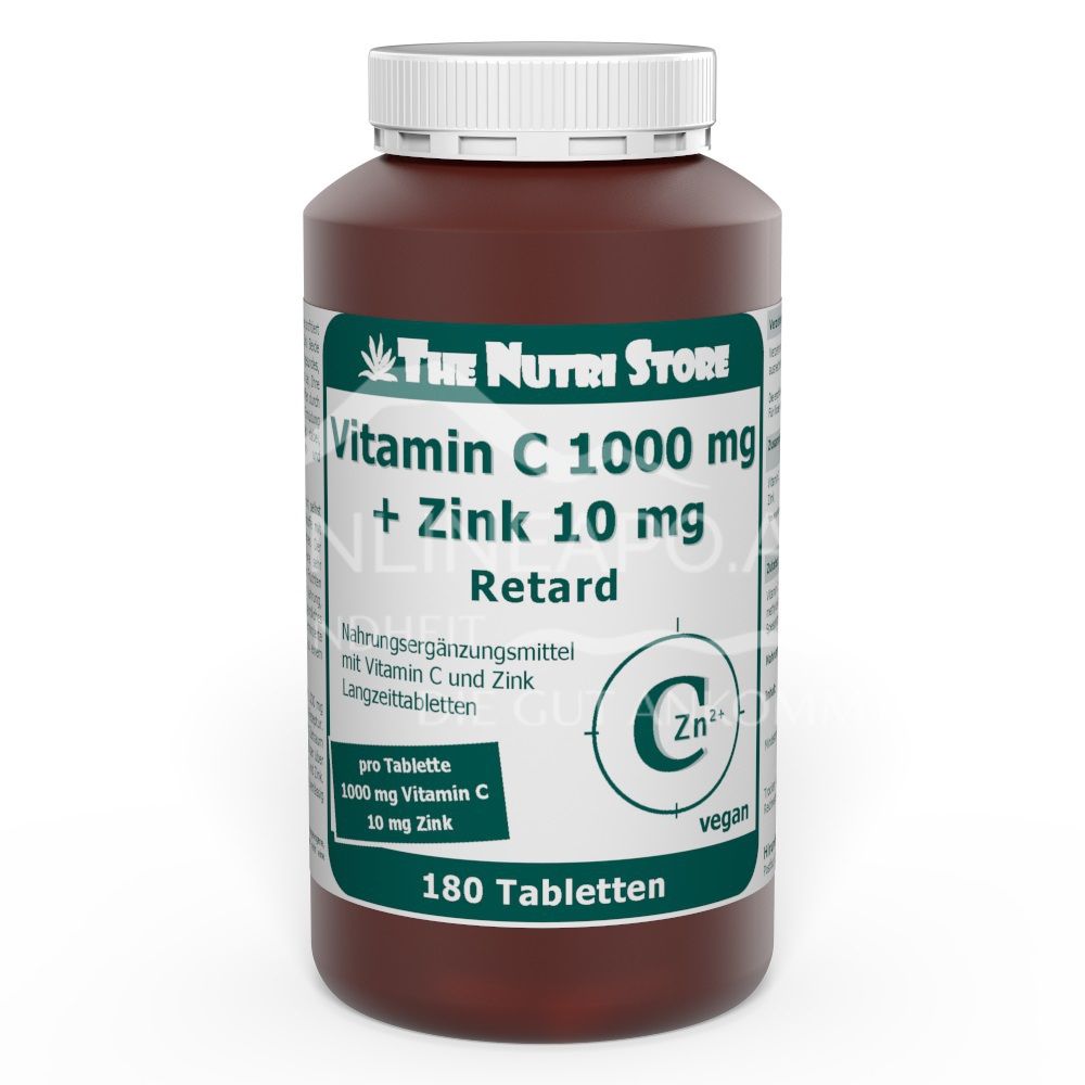 The Nutri Store Vitamin C 1000 mg + Zink 10 mg Langzeit Tabletten