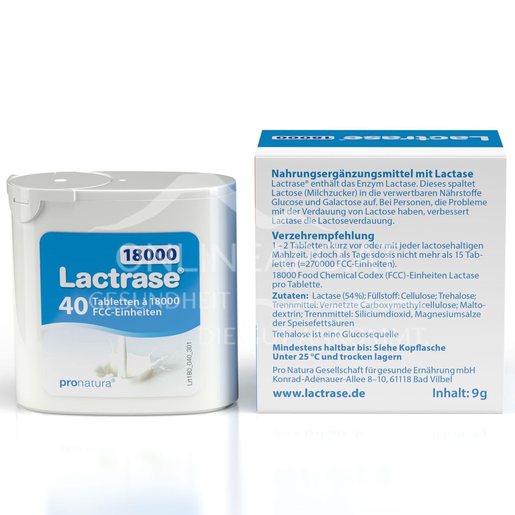 Lactrase® 18000 FCC Tabletten Spender