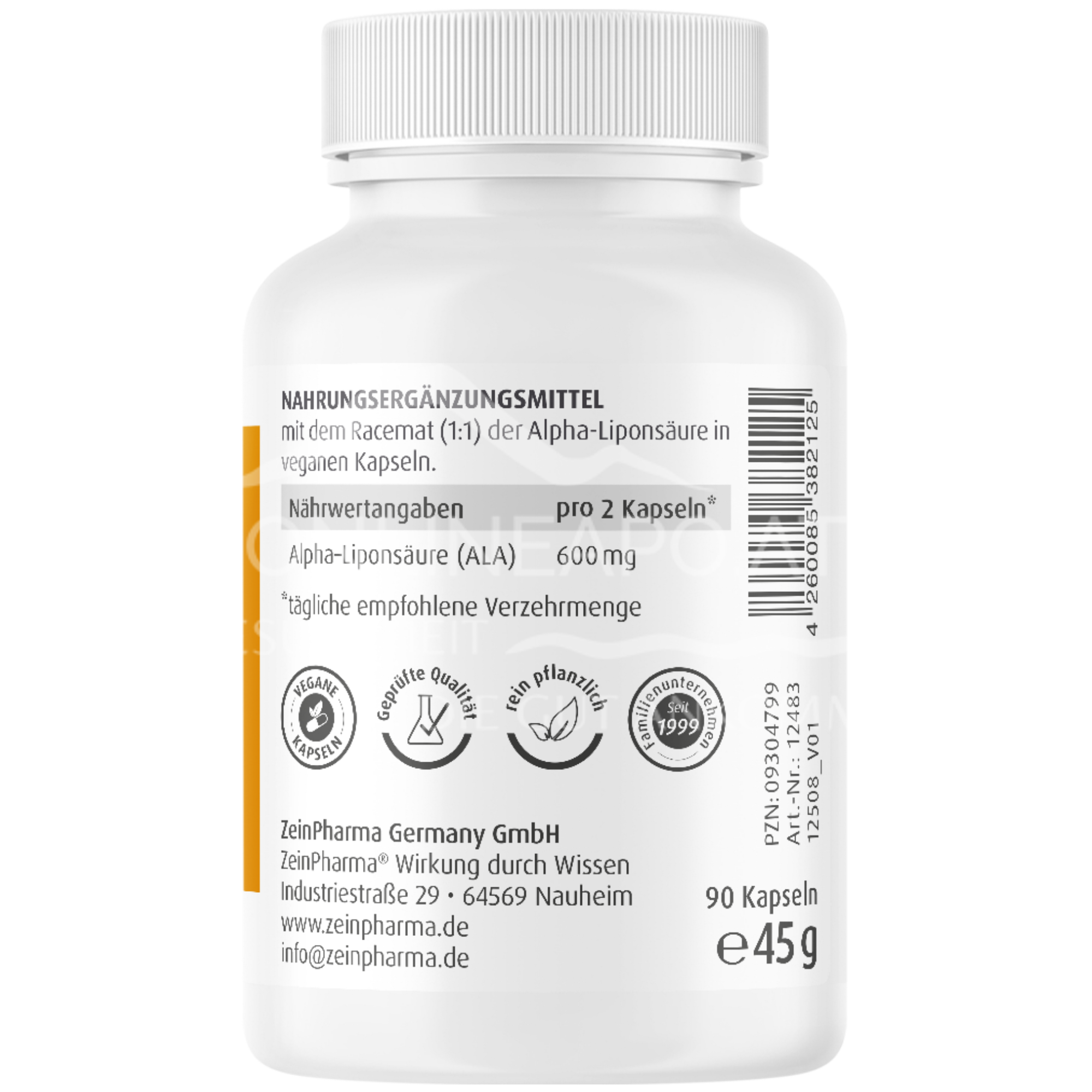 Zeinpharma Alpha-Liponsäure 500 mg Kapseln