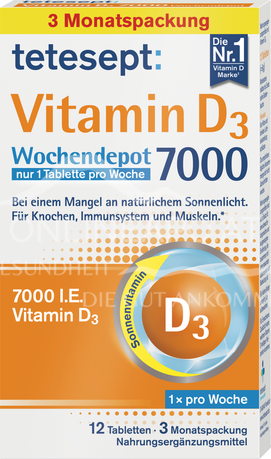 tetesept Vitamin D3 7000 Wochendepot Tabletten
