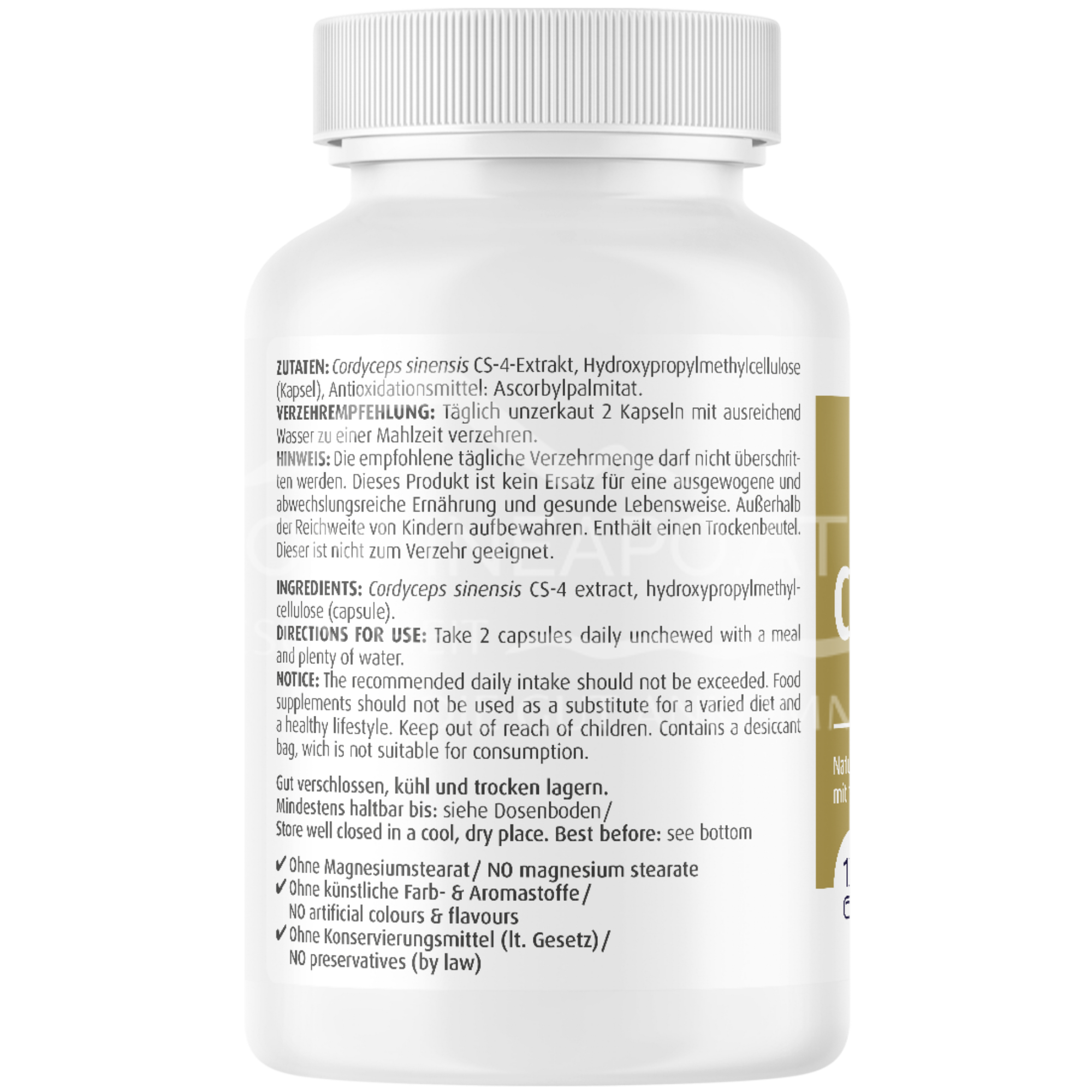 Zeinpharma Cordyceps CS-4 500 mg Kapseln