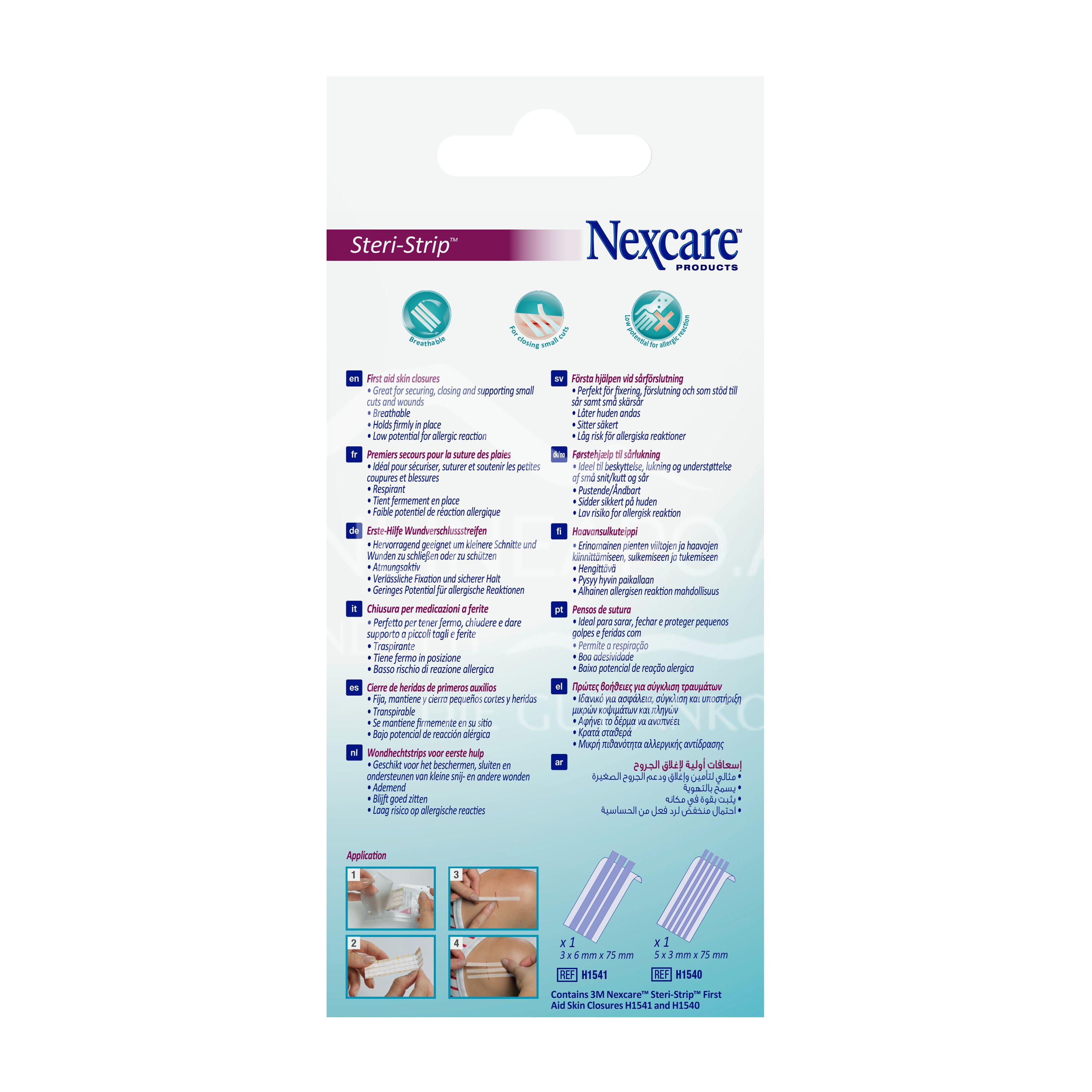 3M Nexcare™ Steri-Strip™ Wundverschlusstreifen weiß, 2 Größen gemischt