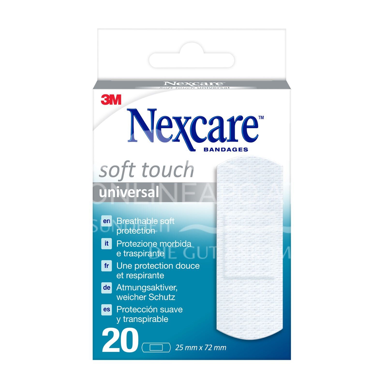 3M Nexcare™ Soft Touch Universal Pflaster, 25 x 72 mm