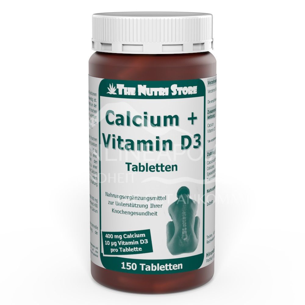 The Nutri Store Calcium + Vitamin D3 Tabletten