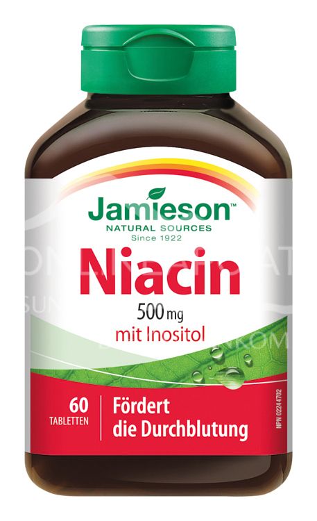 Jamieson Niacin 500 mg mit Inositol Tabletten