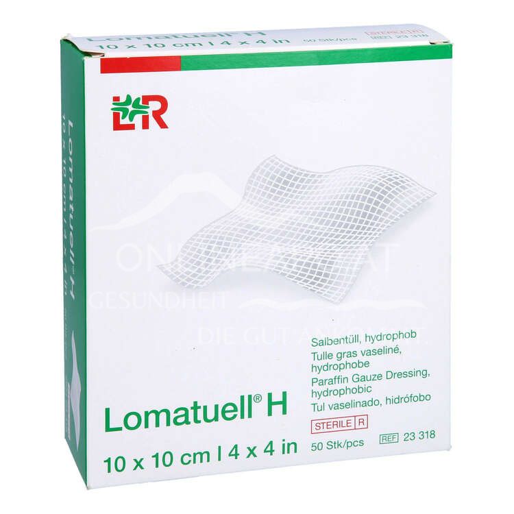 Lomatuell® H Salbentüll, hydrophob, steril, 10 x 10 cm