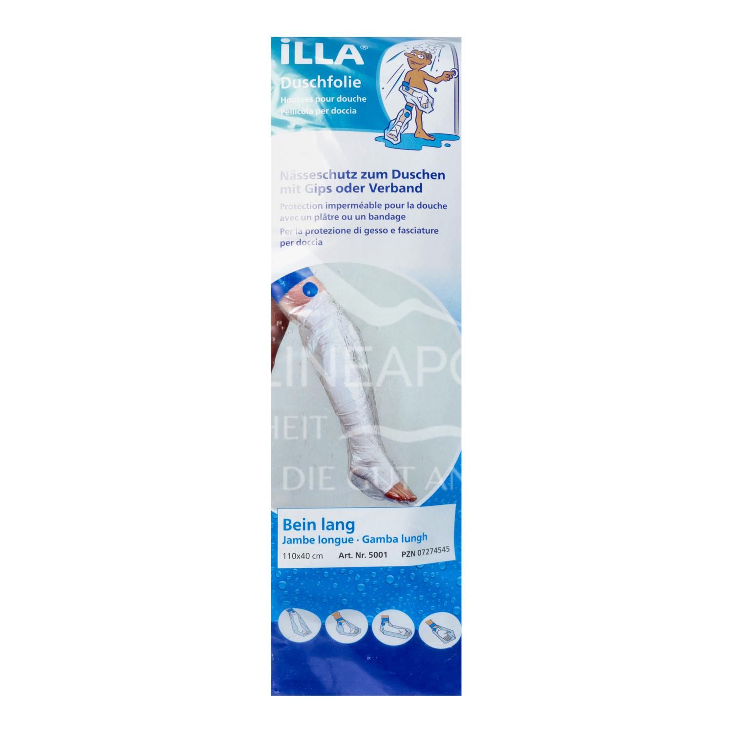 ILLA® Duschschutzfolien Bein lang 110 x 40 cm