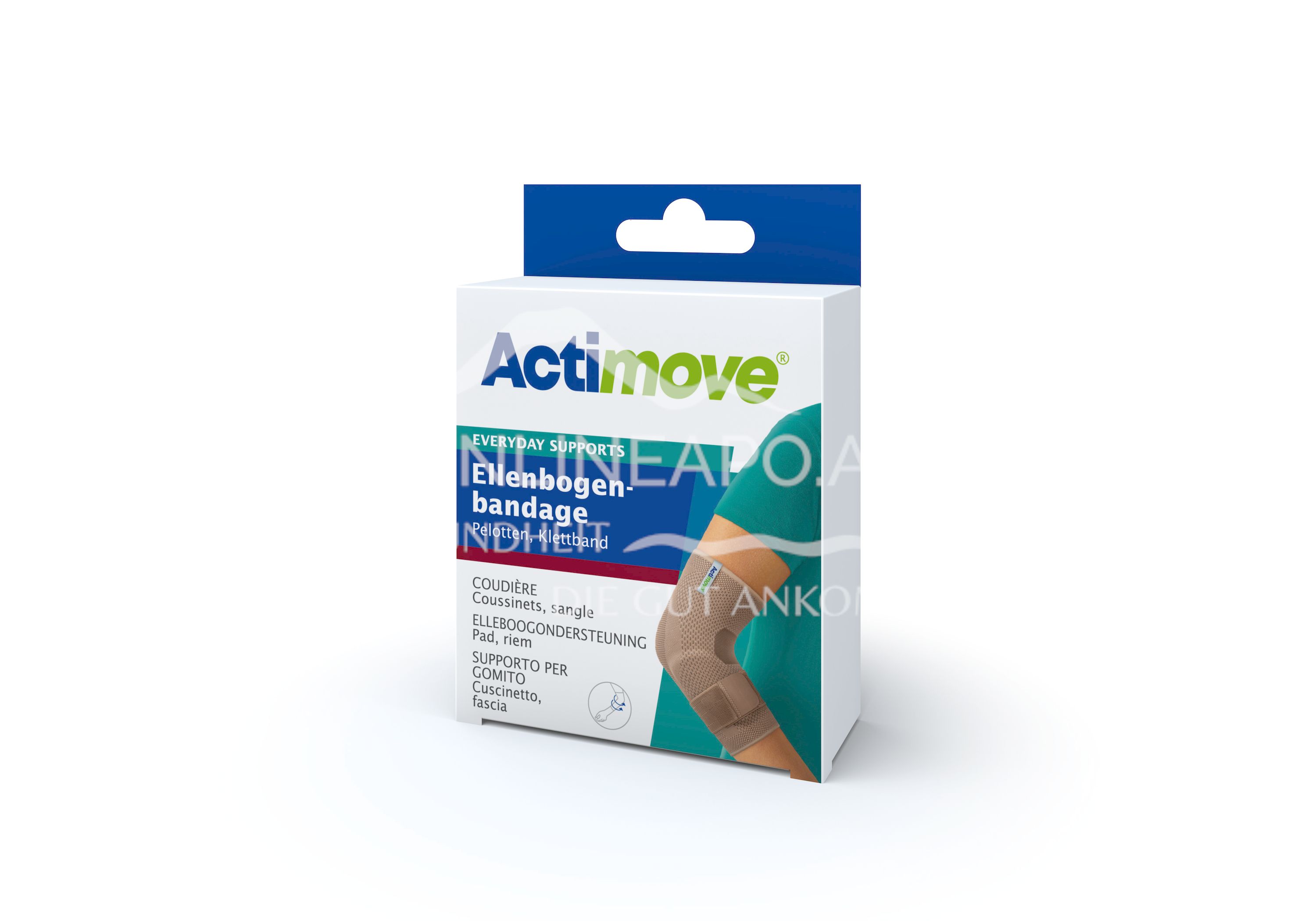 Actimove® Everyday Supports Ellenbogenbandage Pelotten, Klebeband Größe L