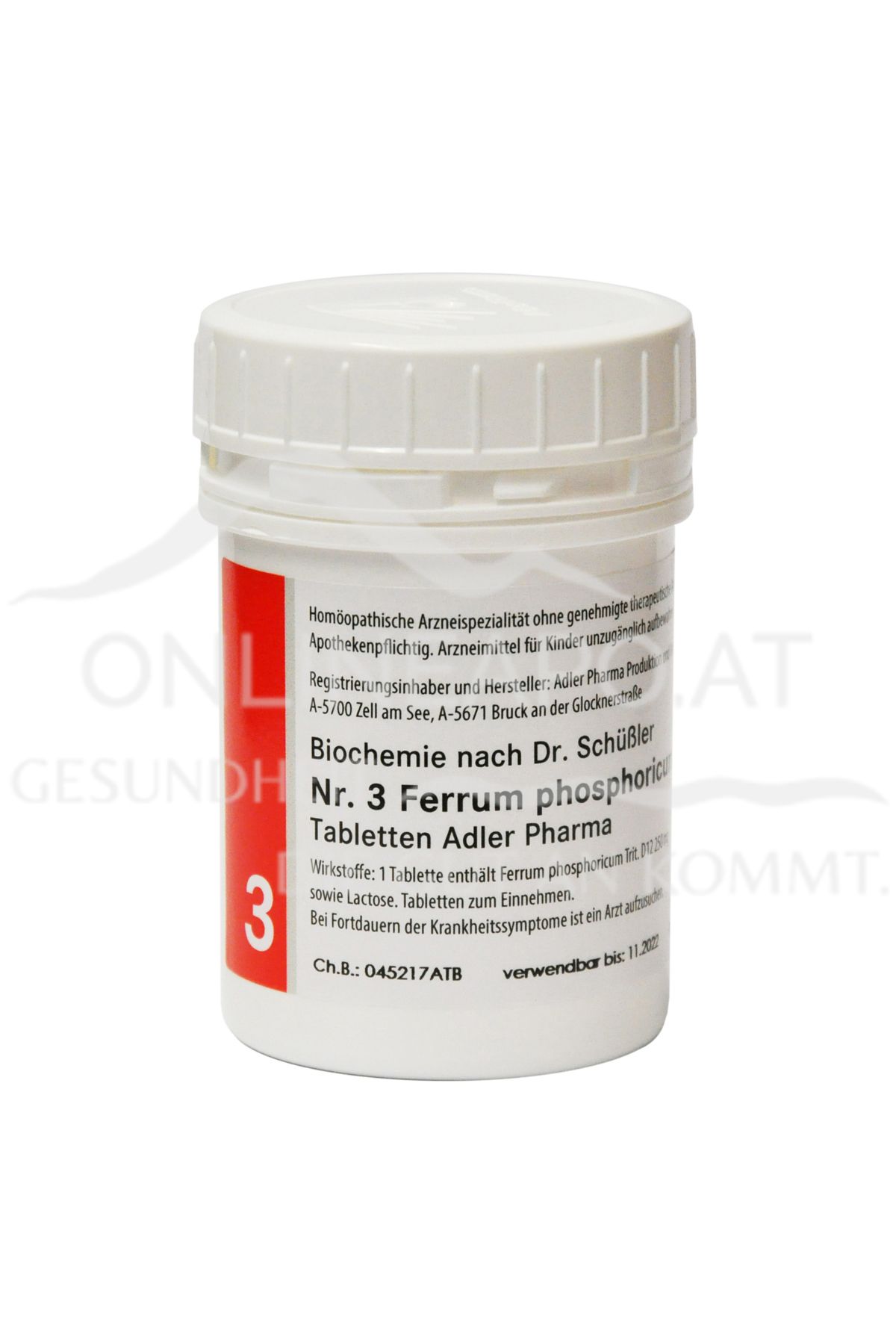 Schüßler Salz Adler Nr. 3 Ferrum phosphoricum D12 Tabletten