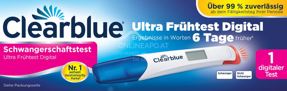 Clearblue Schwangerschaftstests Ultra Frühtest Digital