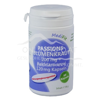 Passionsblumenkraut 200 mg + Baldrianwurzel 120 mg Kapseln