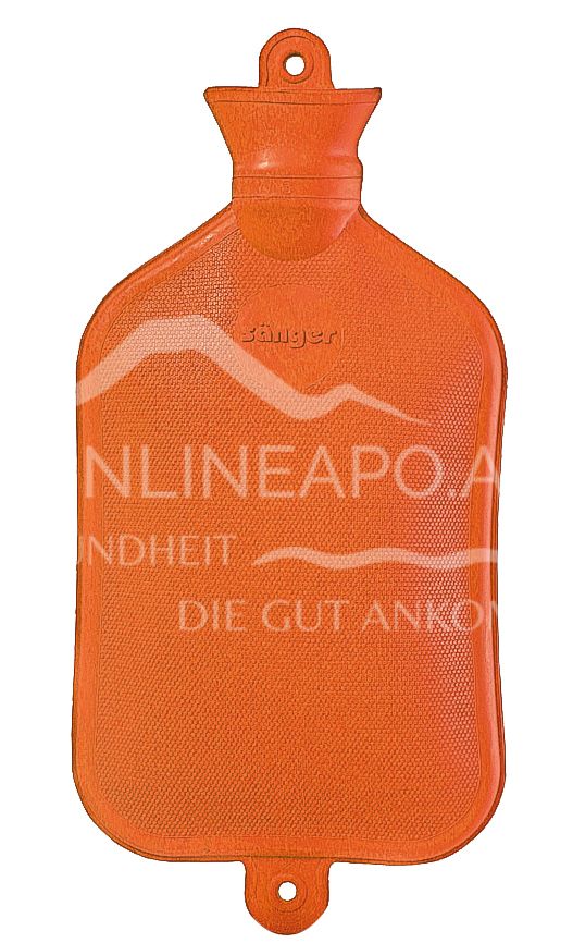 Sänger 2,5 Liter Wärmflasche, orange, 42,5 x 20,5 cm