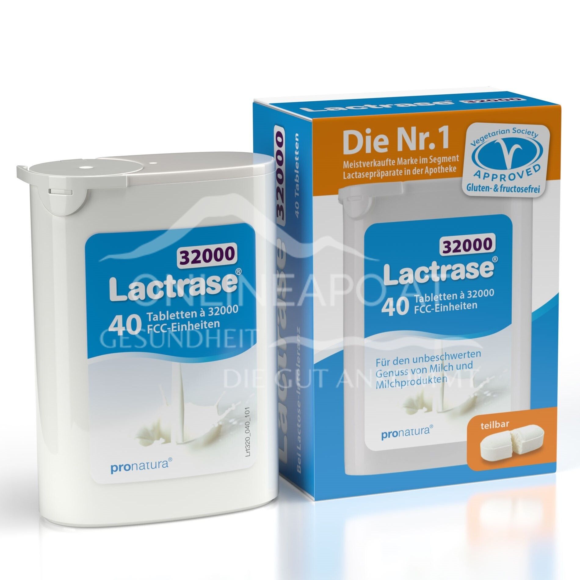 Lactrase® 32000 FCC Teilbare Tabletten Spender