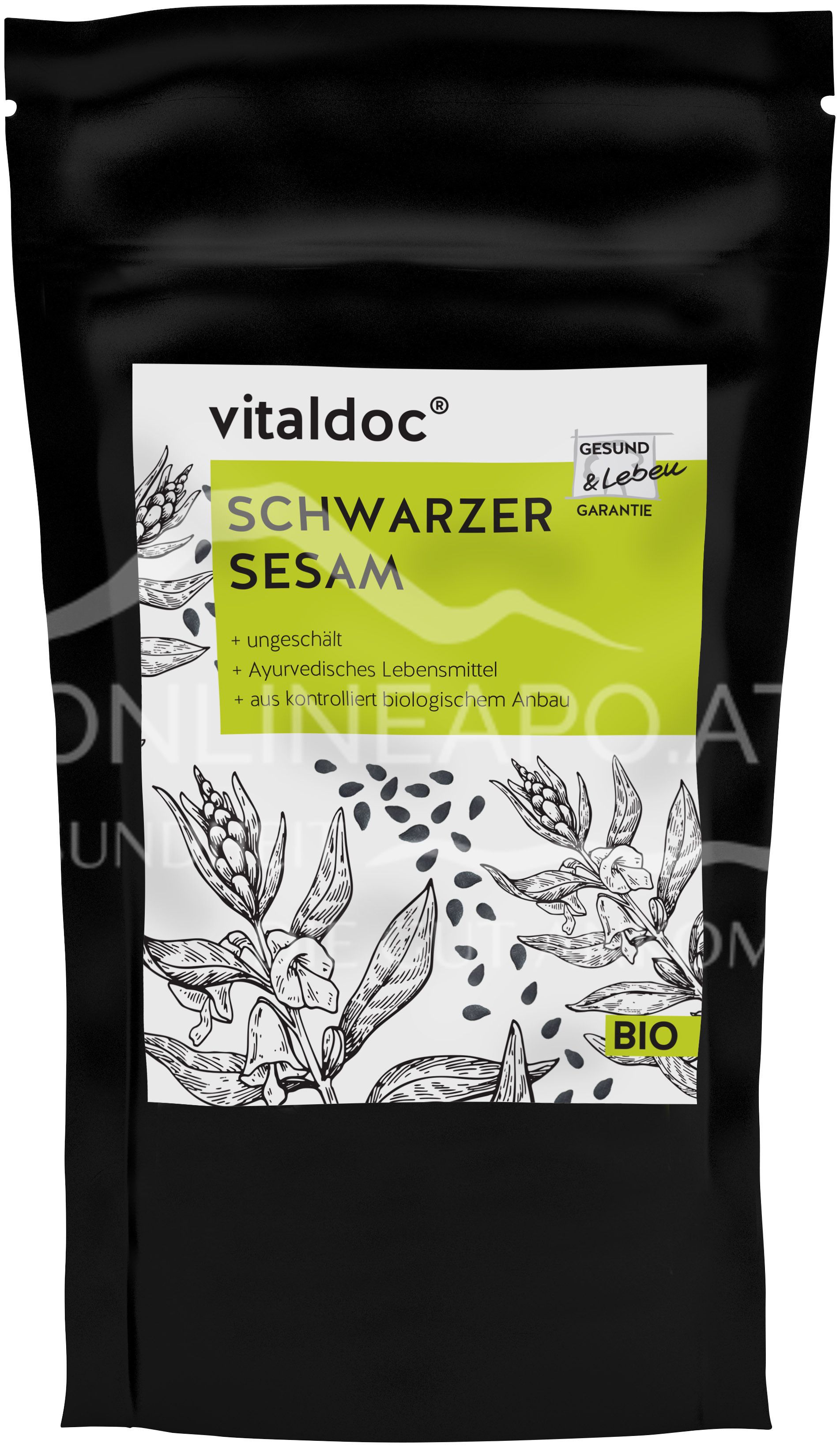 vitaldoc® BIO Schwarzer Sesam, ungeschält