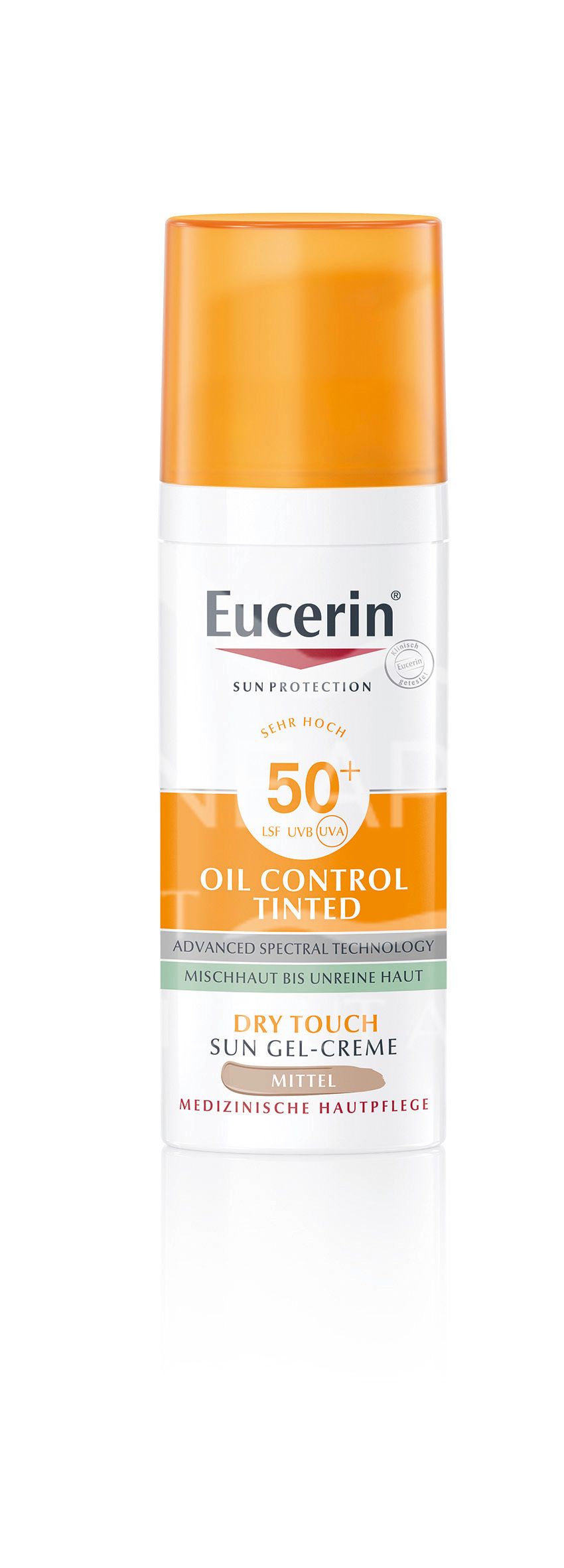 Eucerin® Oil Control Tinted Face Sun Gel-Creme LSF 50+ Mittel