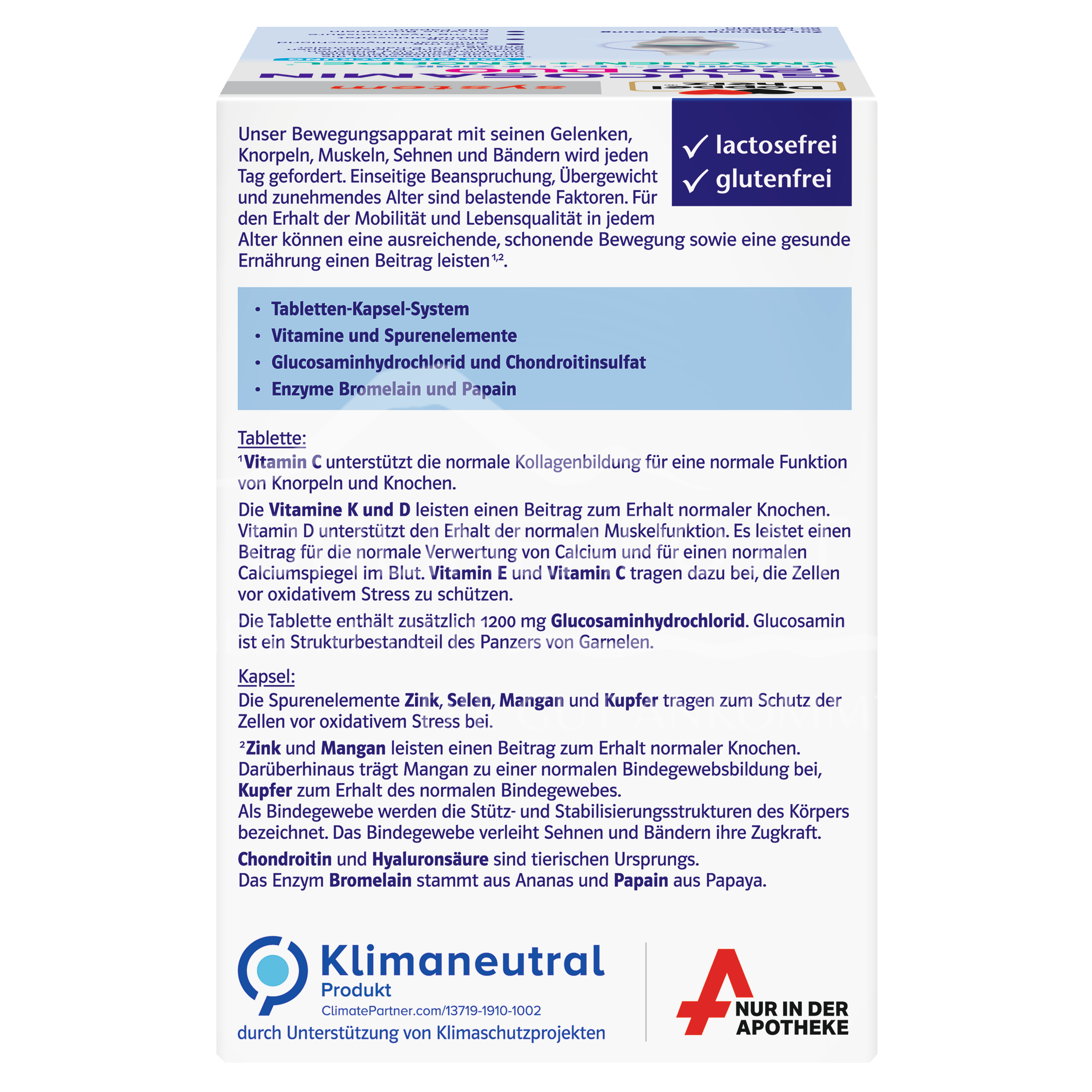 Doppelherz system GLUCOSAMIN 1200 DUO KNOCHEN + KNORPEL Tabletten & Kapseln