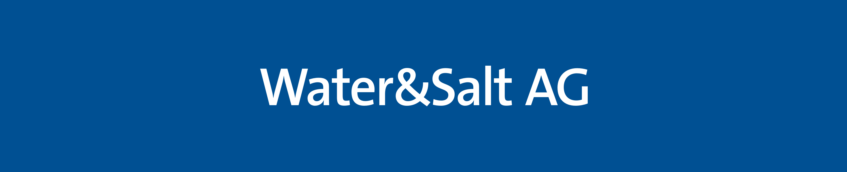 WATER & SALT AG