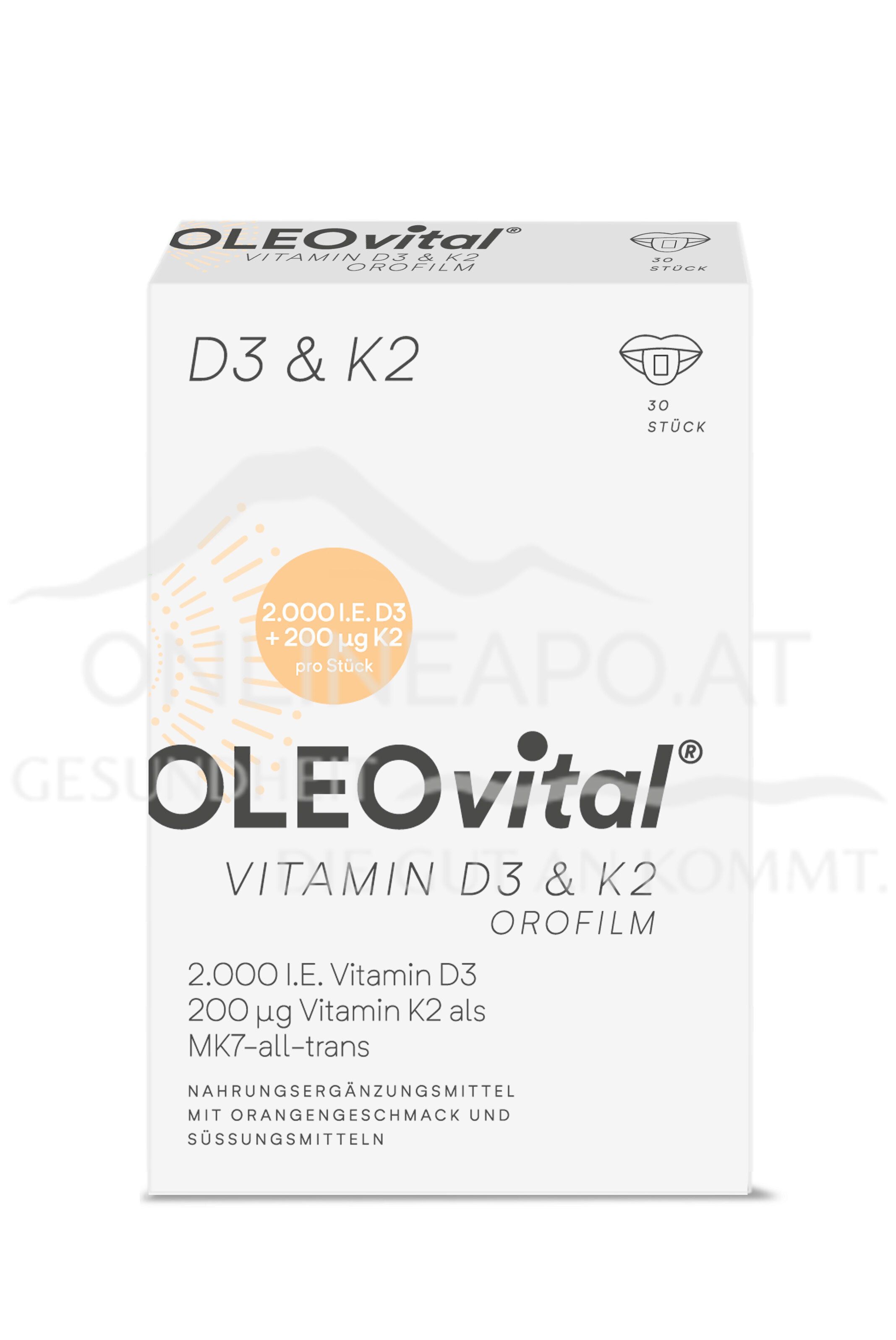 OLEOvital® VITAMIN D3+K2 OroFilm™  (2000 I.E. + 200 µg)