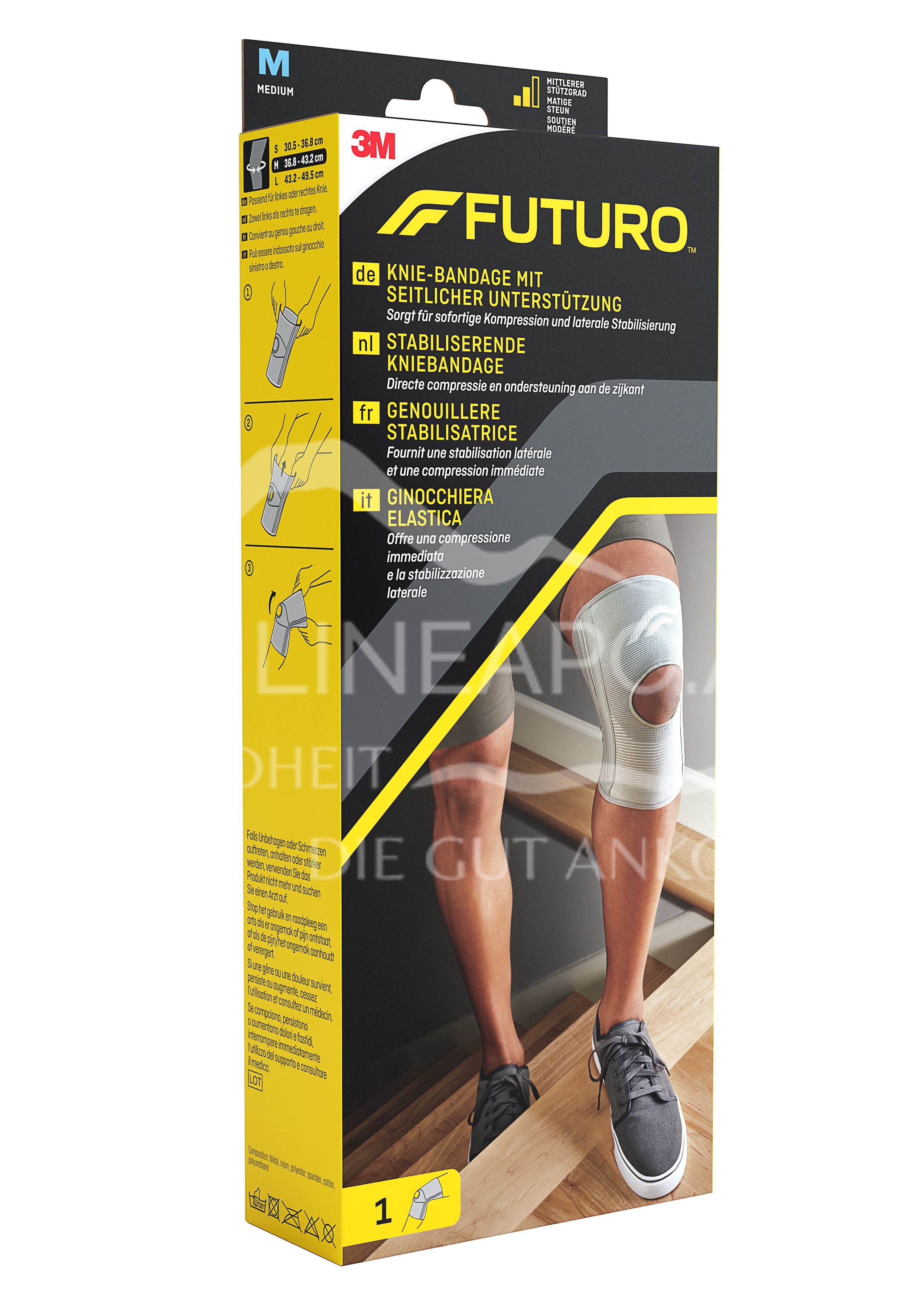 3M Futuro Knie-Bandage mit seitlicher Unterstützung 46164, Größe M