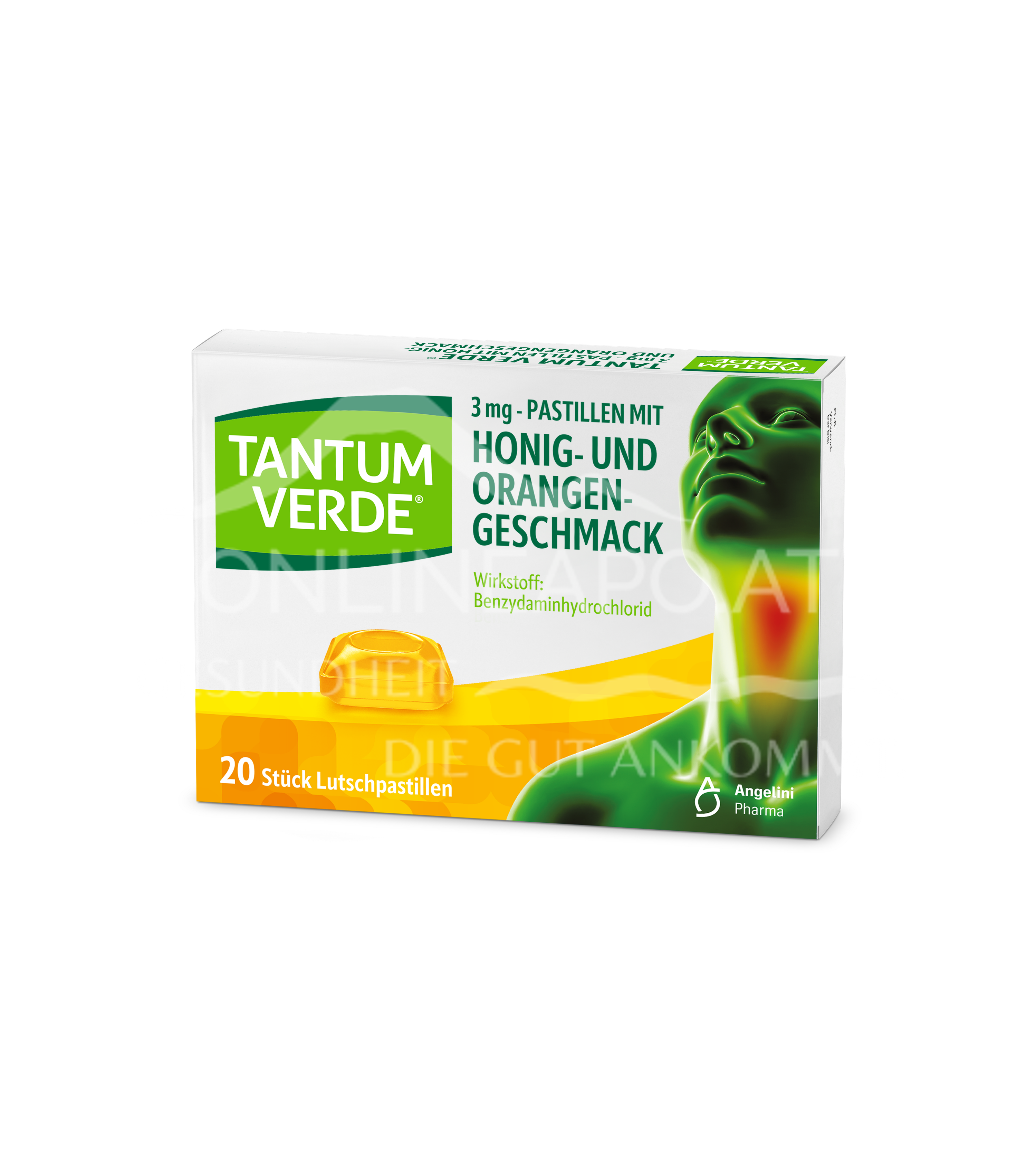 Tantum Verde® 3 mg – Pastillen mit Honig- und Orangengeschmack
