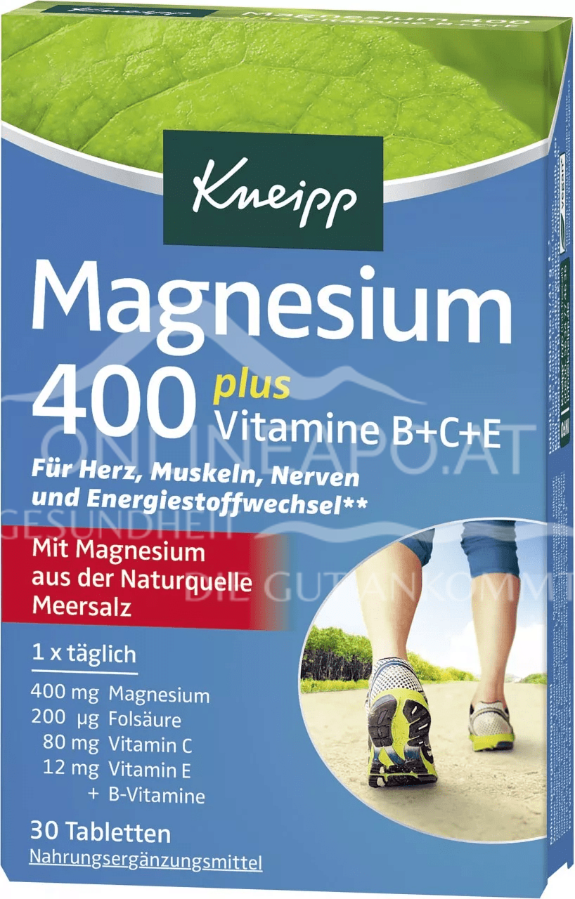 Kneipp Magnesium 400 plus Vitamine B + C + E Tabletten