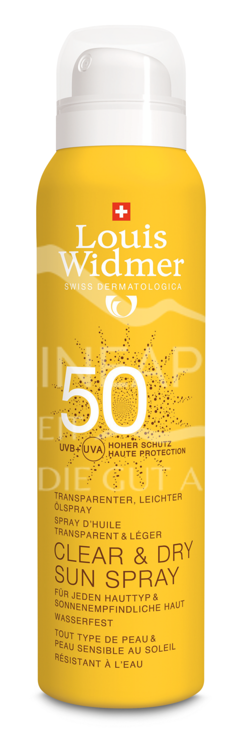 Louis Widmer Clear & Dry Sun Spray 50 - leicht parfümiert