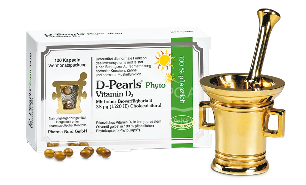 Pharma Nord D-Pearls Phyto 38 mcg Vitamin D3 Weichkapseln