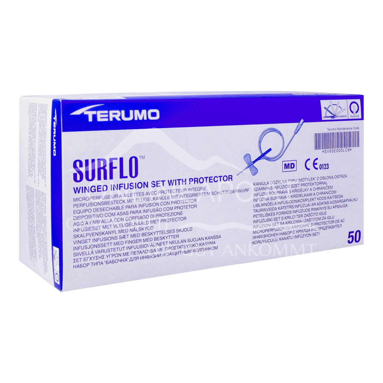 TERUMO Surshield® Surflo® Sicherheits-Perfusionsbesteck 0,8 x 19 mm, 21G