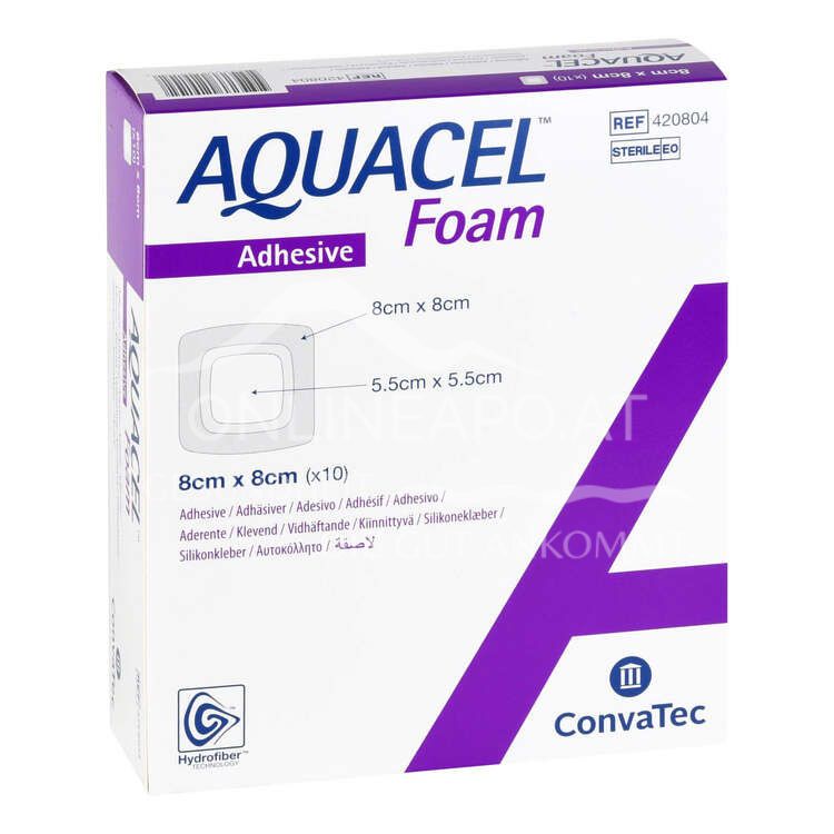 ConvaTec Aquacel ® Foam adhäsiv steriler Schaumverband 8 x 8 cm