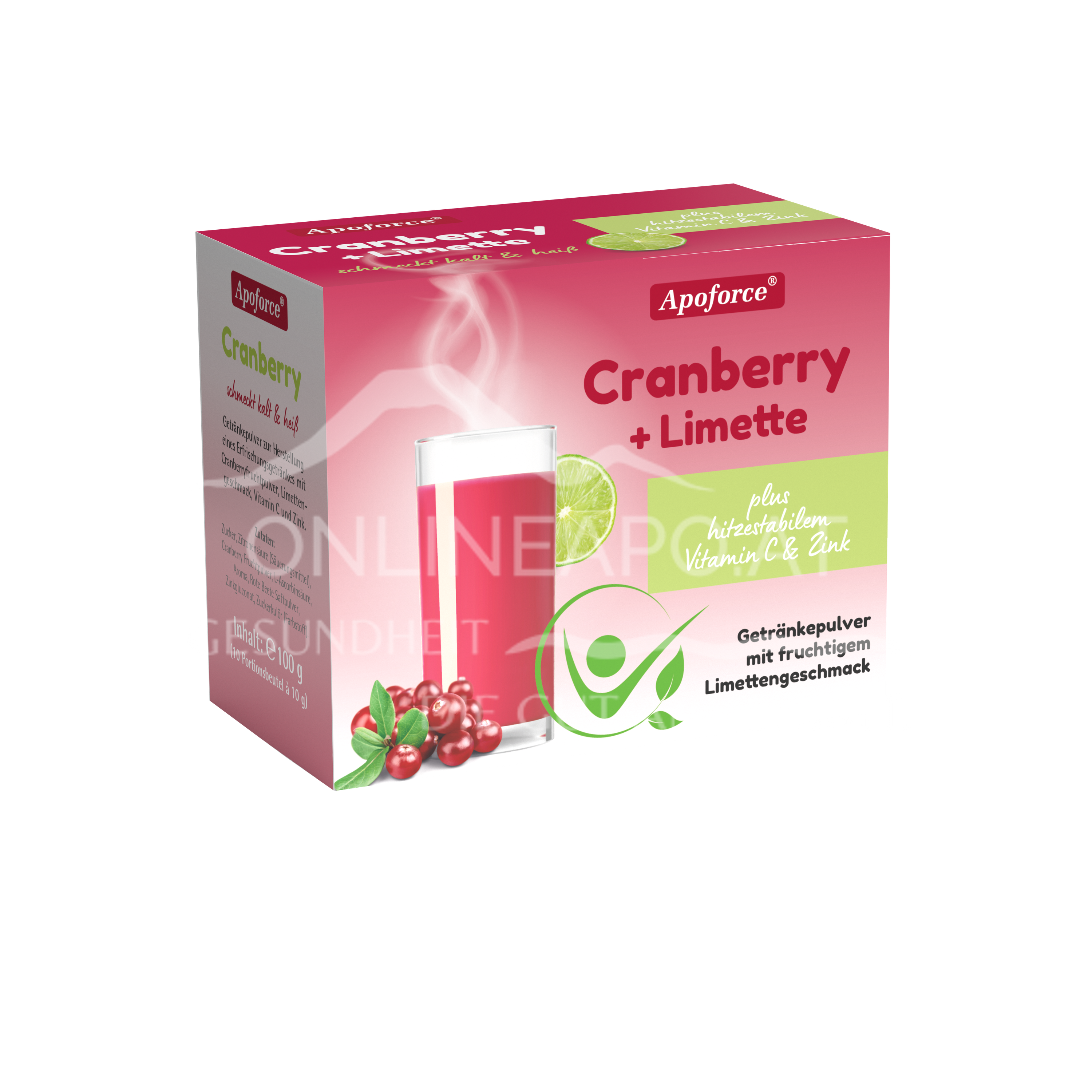 Apoforce® Cranberry mit Limettengeschmack Getränkepulver