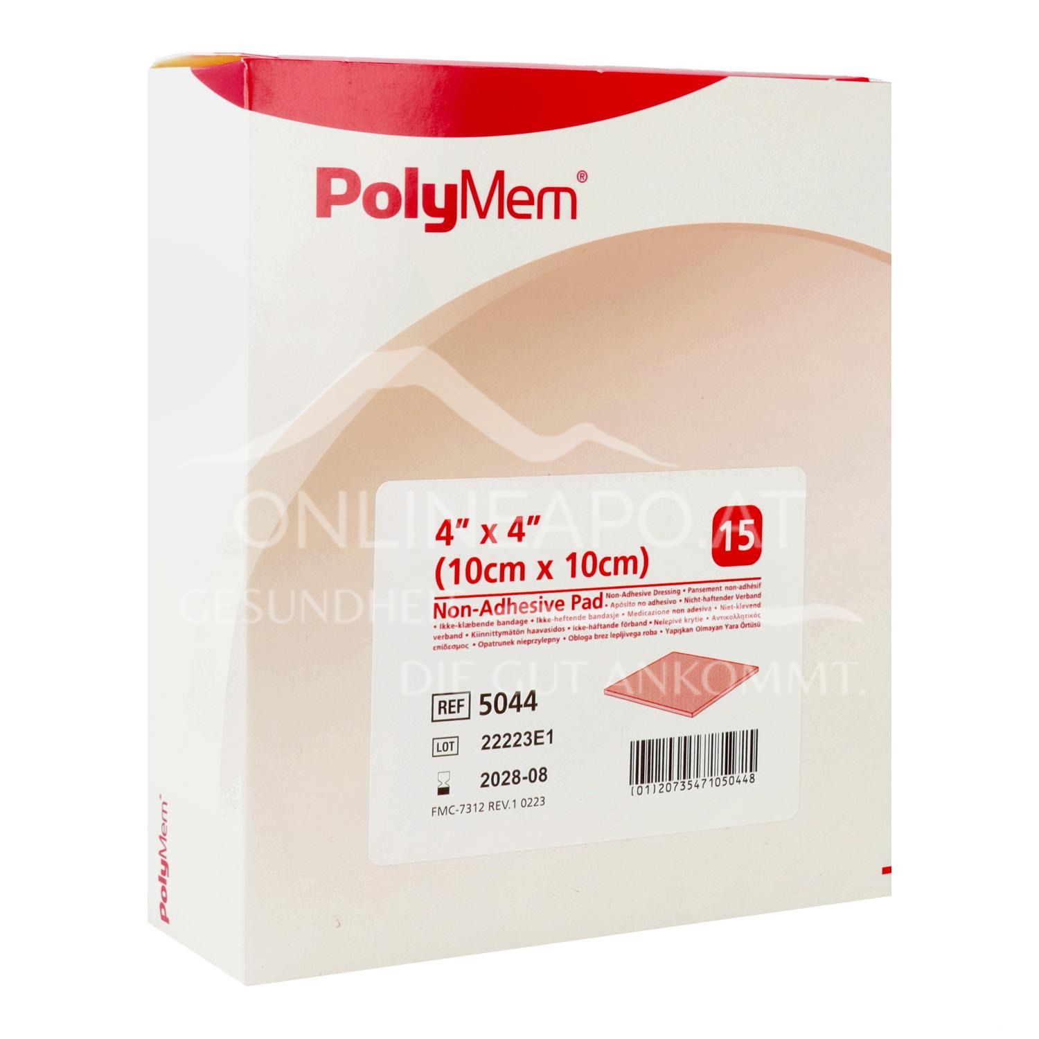 PolyMem® nicht haftender Verband steril, 10 x 10 cm